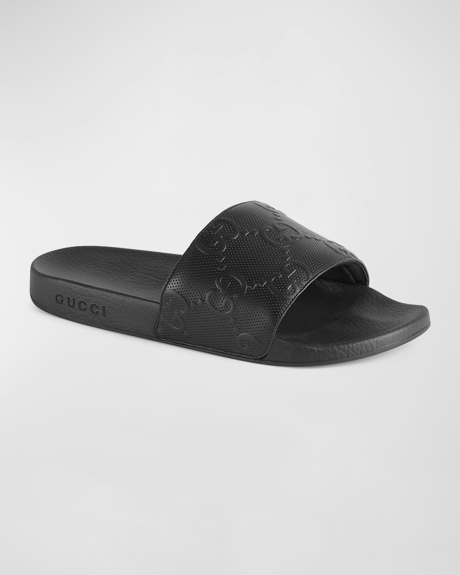 Gucci Men’s Pursuit GG Slide Sandals | Neiman Marcus