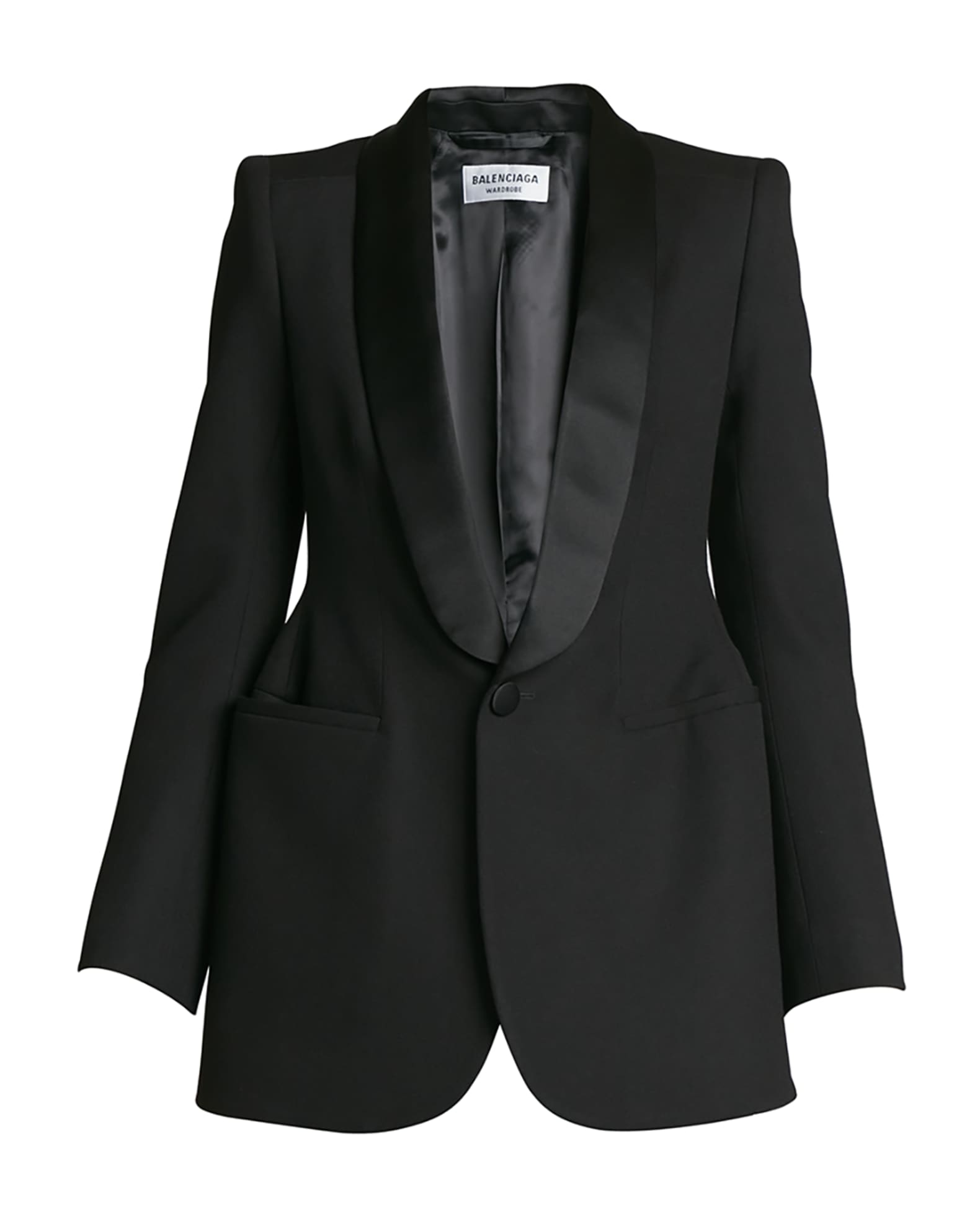 Balenciaga Barathea Hourglass Tuxedo Jacket | Neiman Marcus