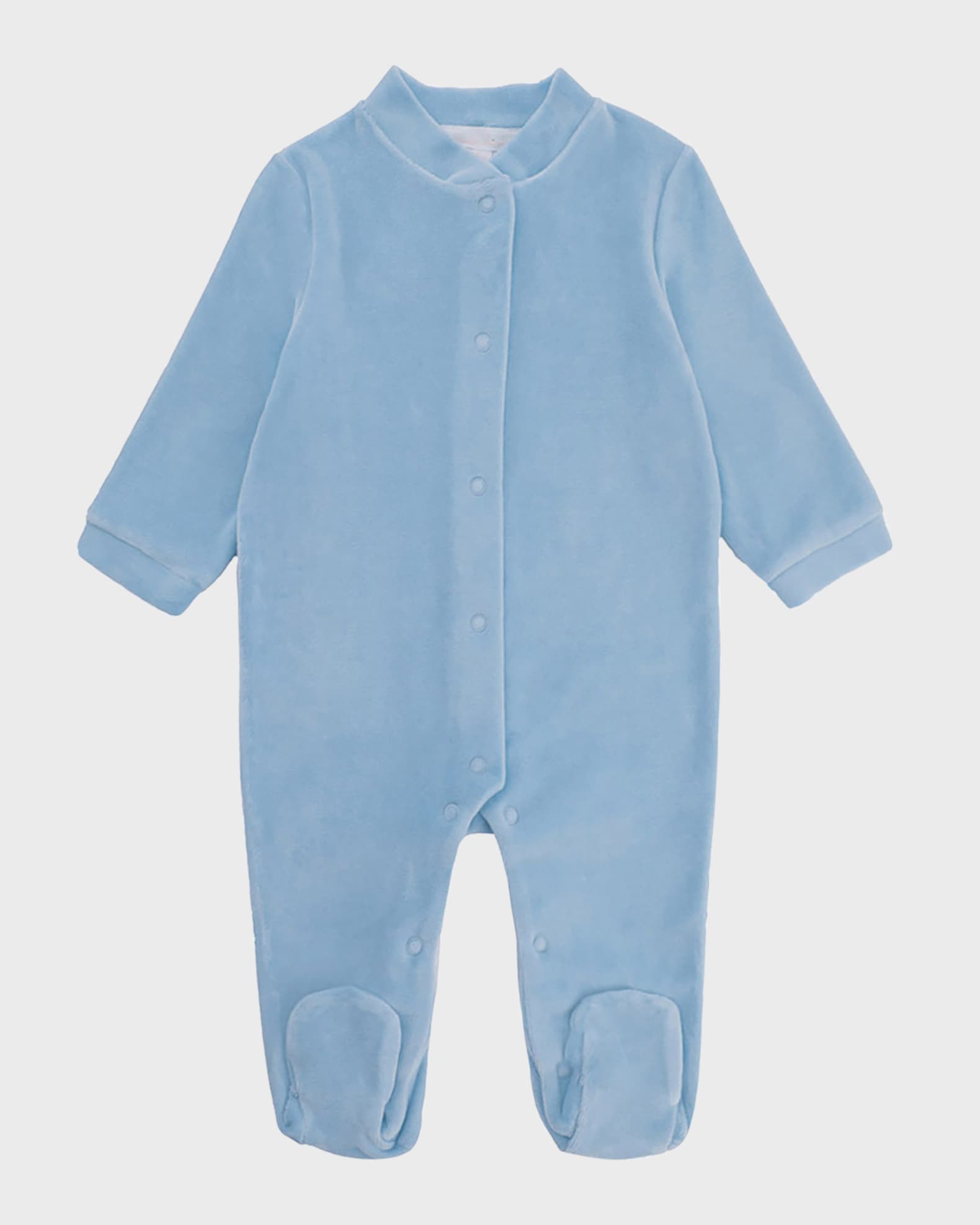 Marie Chantal Girl's Velour Golden Angel Wing Footie Pajamas, Size