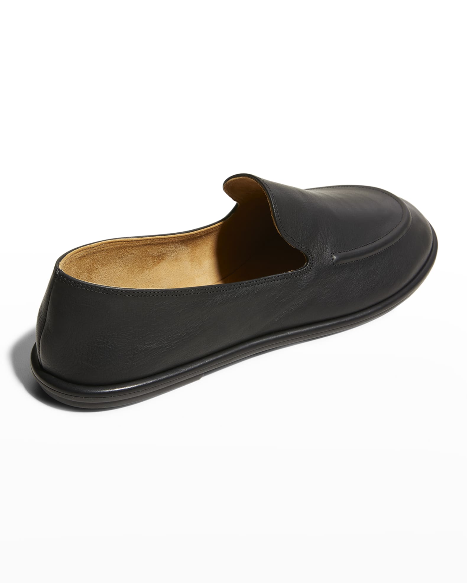 THE ROW Canal Leather SlipOn Loafers Neiman Marcus