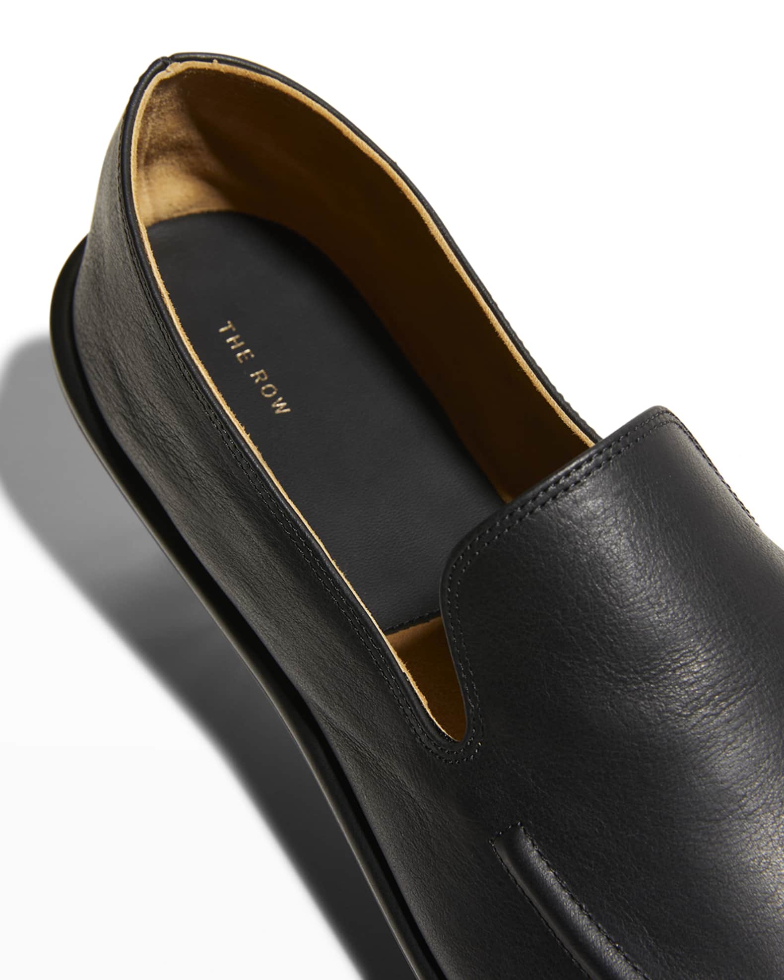 THE ROW Canal Leather SlipOn Loafers Neiman Marcus