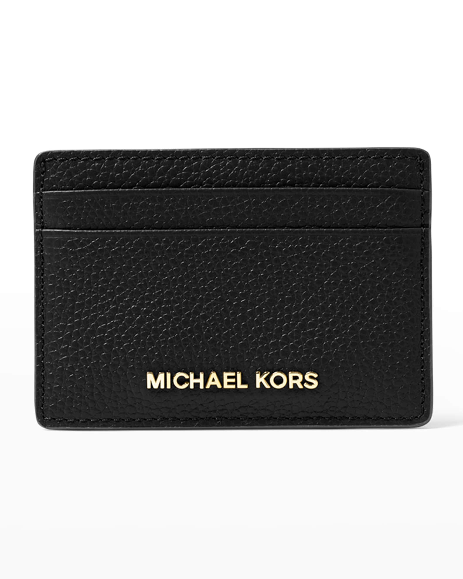 Michael Kors Jet Set Travel Flat Wallet 18k in Black