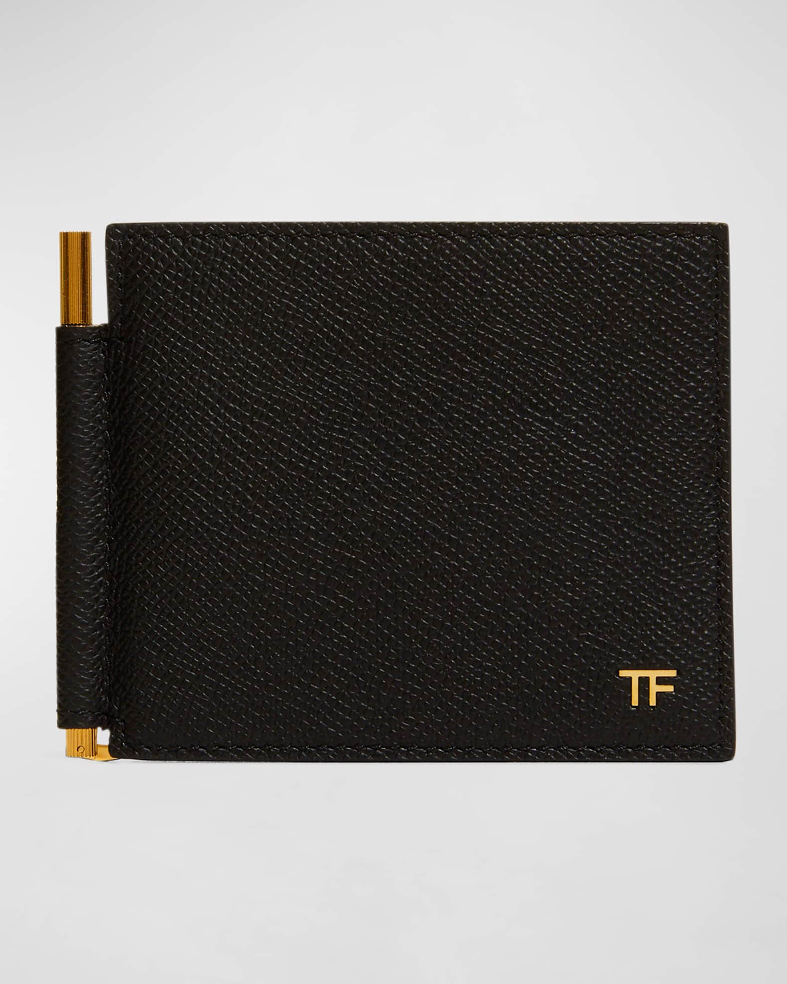 TOM FORD Men's Leather T-Line Money Clip Wallet | Neiman Marcus