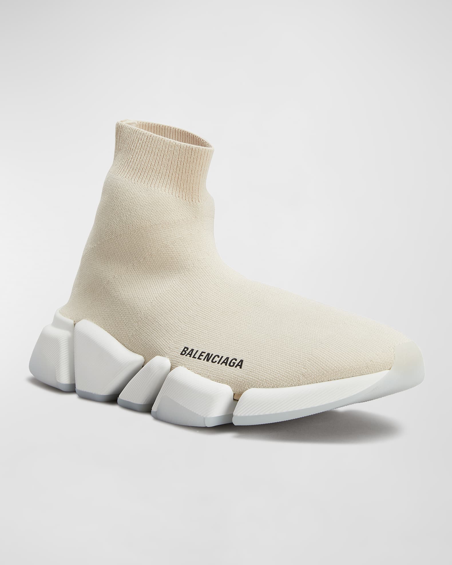 Balenciaga Speed 2.0 Logo Knit Sock Sneakers | Neiman Marcus
