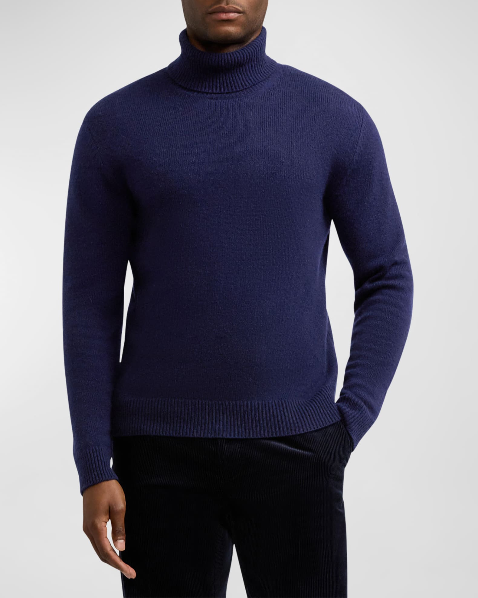 Ralph Lauren Purple Label Men s Cashmere Turtleneck Sweater Blue Men s M Sweaters Turtleneck Mock Neck Sweaters