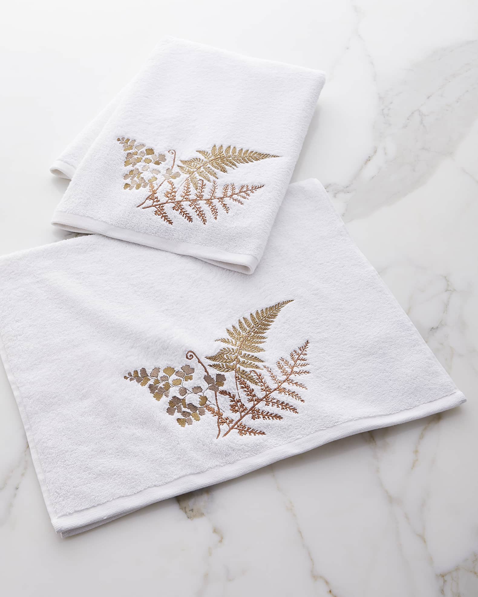 Michael Aram Fern Embroidered Hand Towel, Set of 2 Neiman Marcus