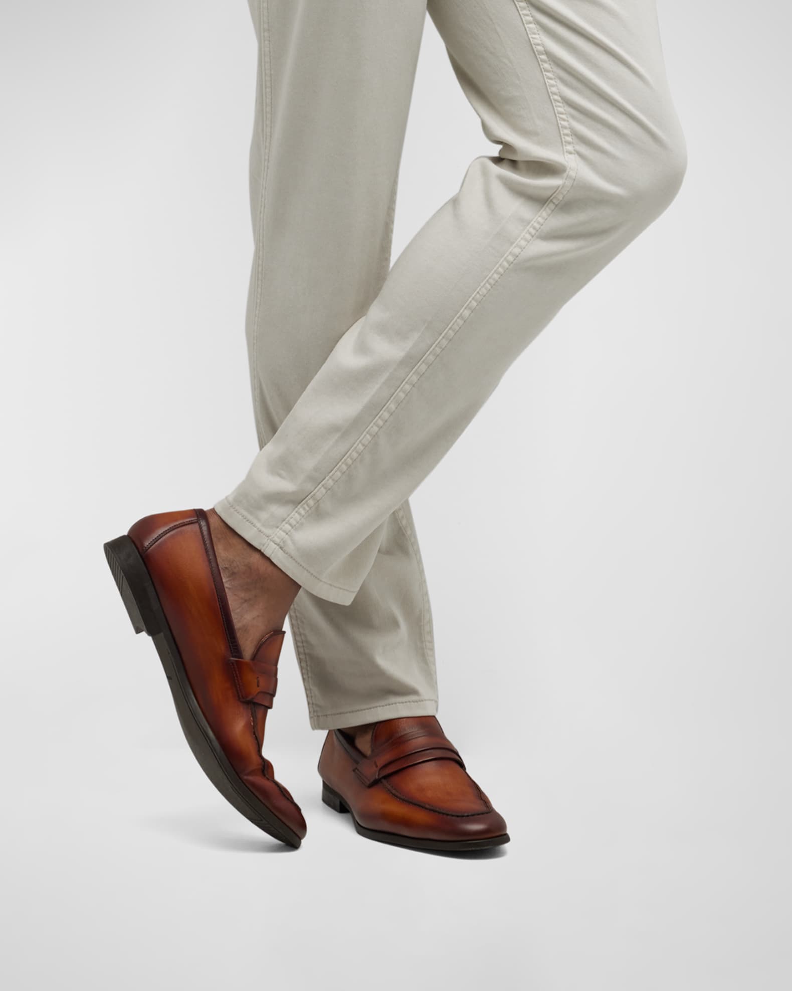 Magnanni Men s Daniel Leather Penny Loafers Neiman Marcus