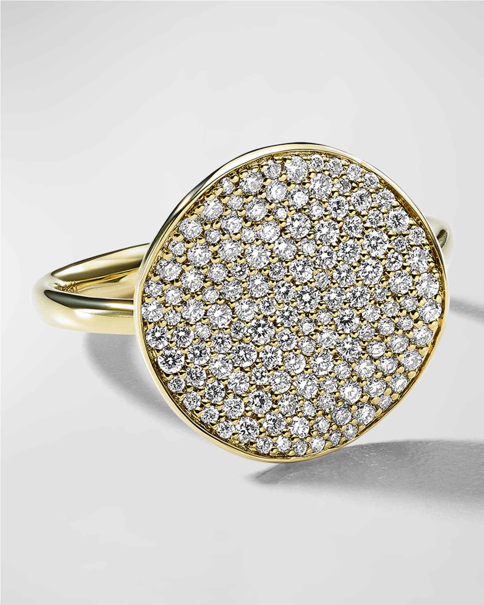 Medium Flower Ring in 18K Gold with Diamonds  0