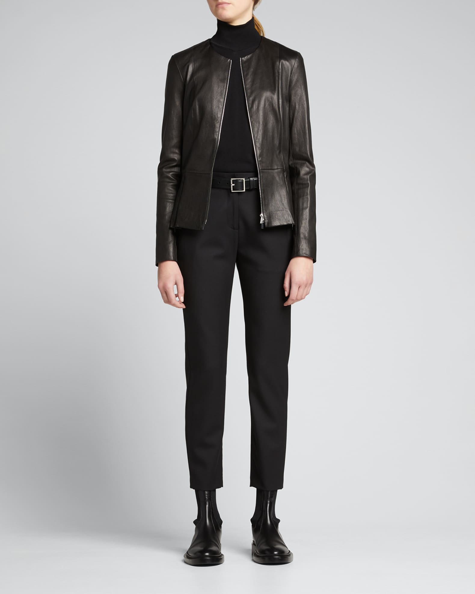 Nili Lotan Skinny Leg Ankle Wool Pants Neiman Marcus