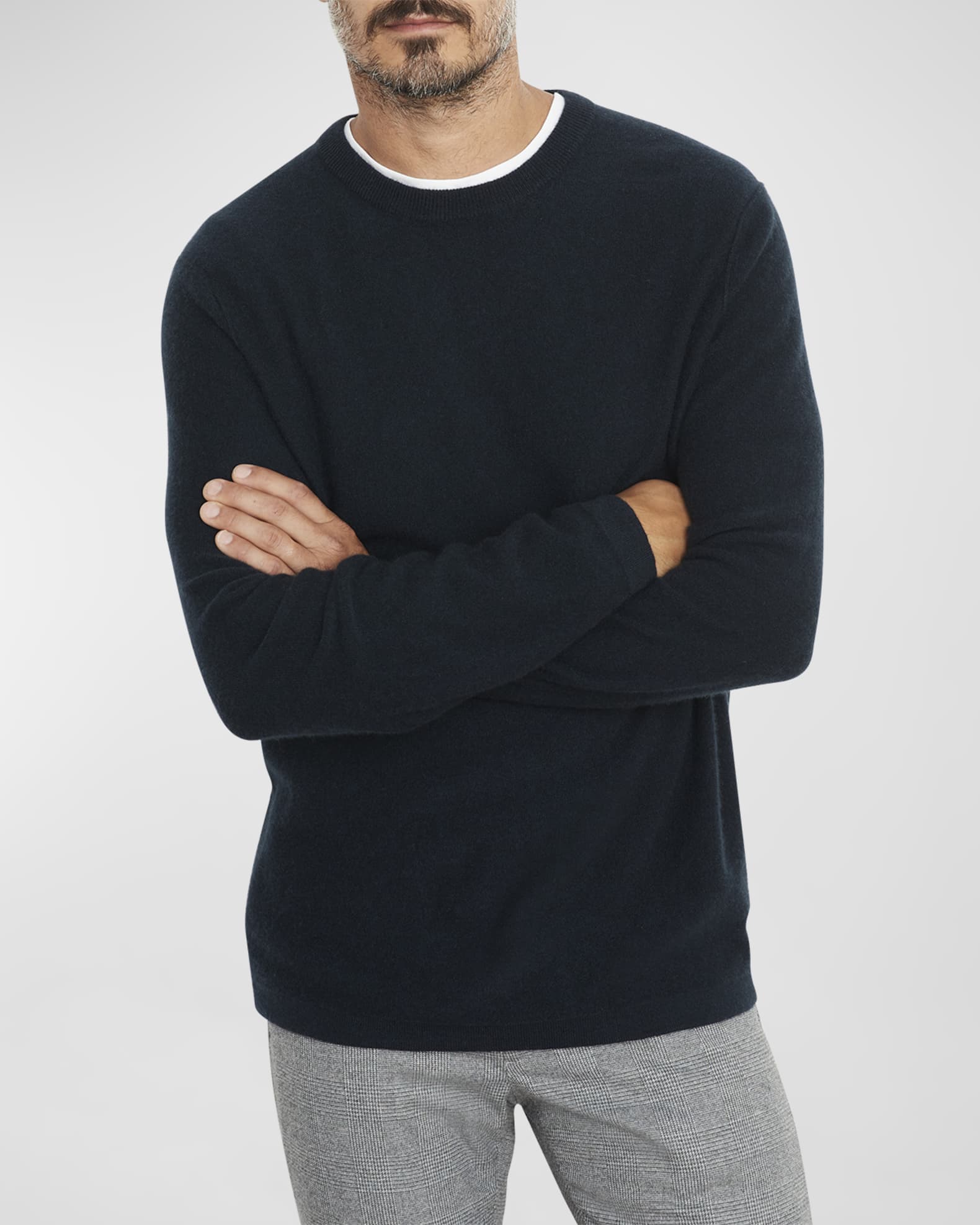 Men s Boiled Cashmere Crew Sweater