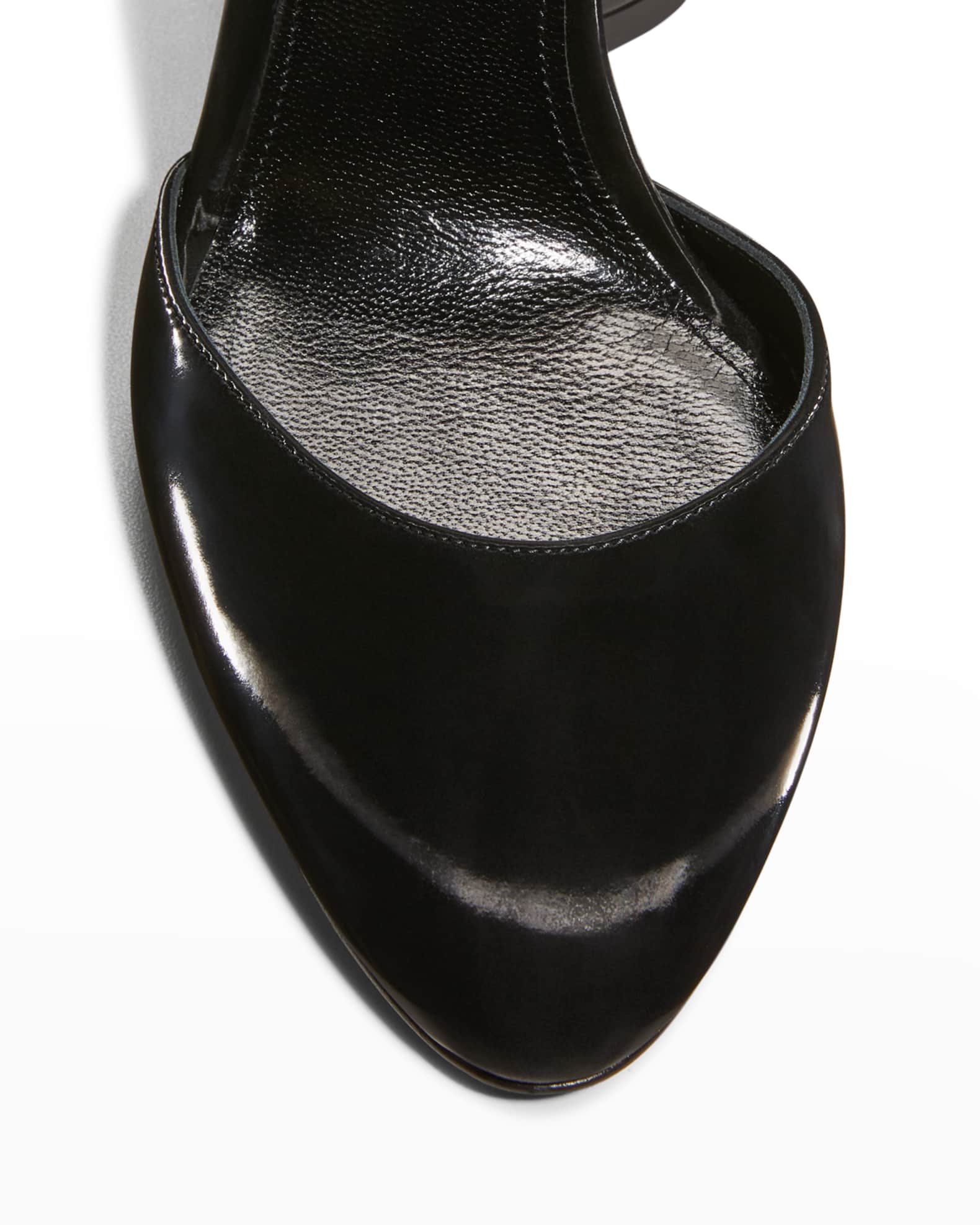 The Attico Luz Leather Ankle-Strap Pumps | Neiman Marcus