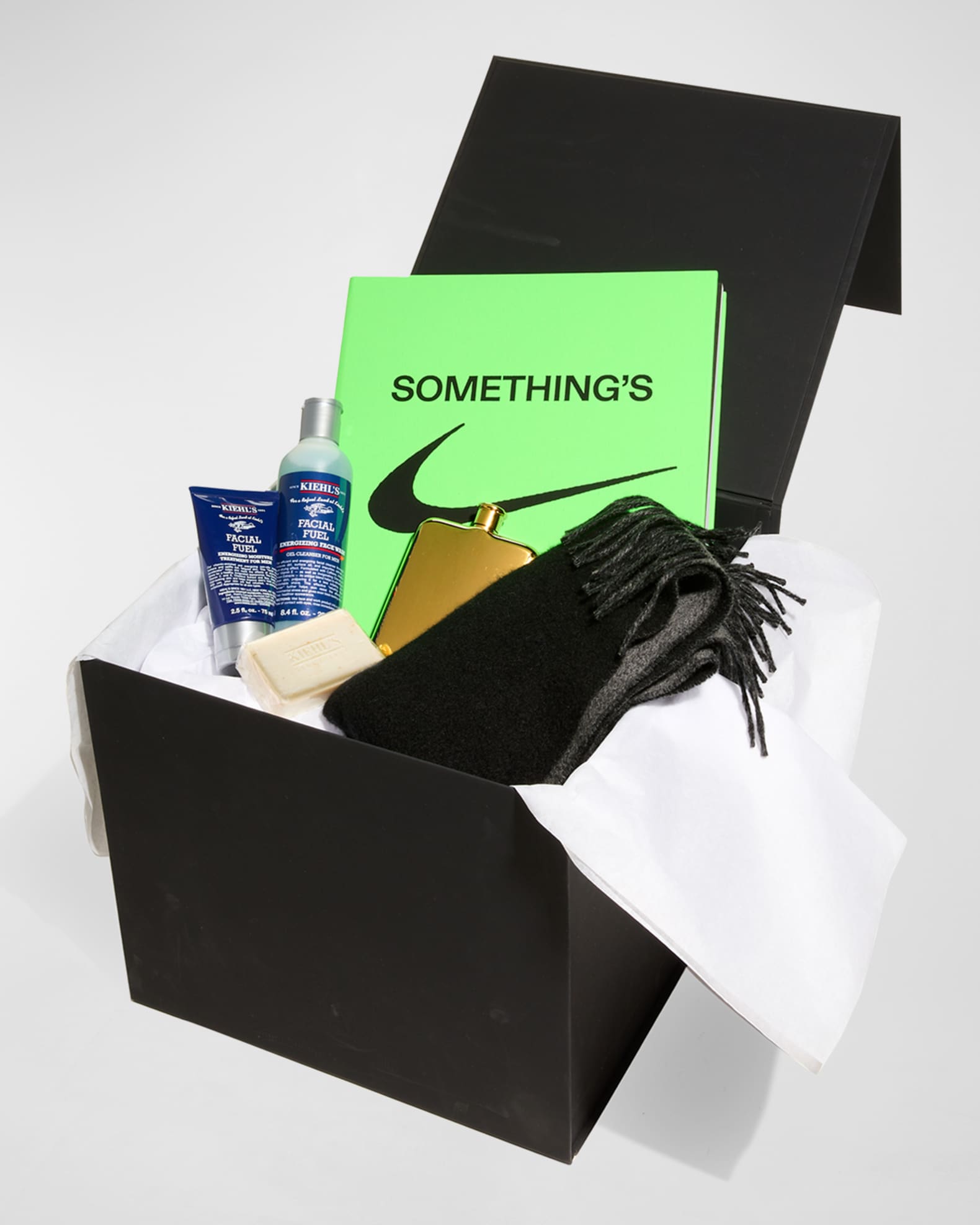 Neiman Marcus Virgil Abloh Nike Icons Book, Kiehls Men's Facial Set, Flask and Scarf Gift Box Set, Drinkware & Barware Flasks