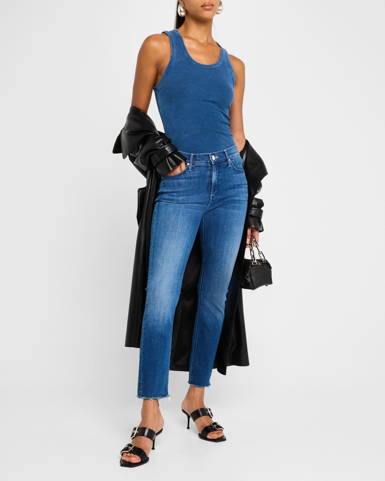 The Mid-Rise Dazzler Ankle Fray Jeans 1