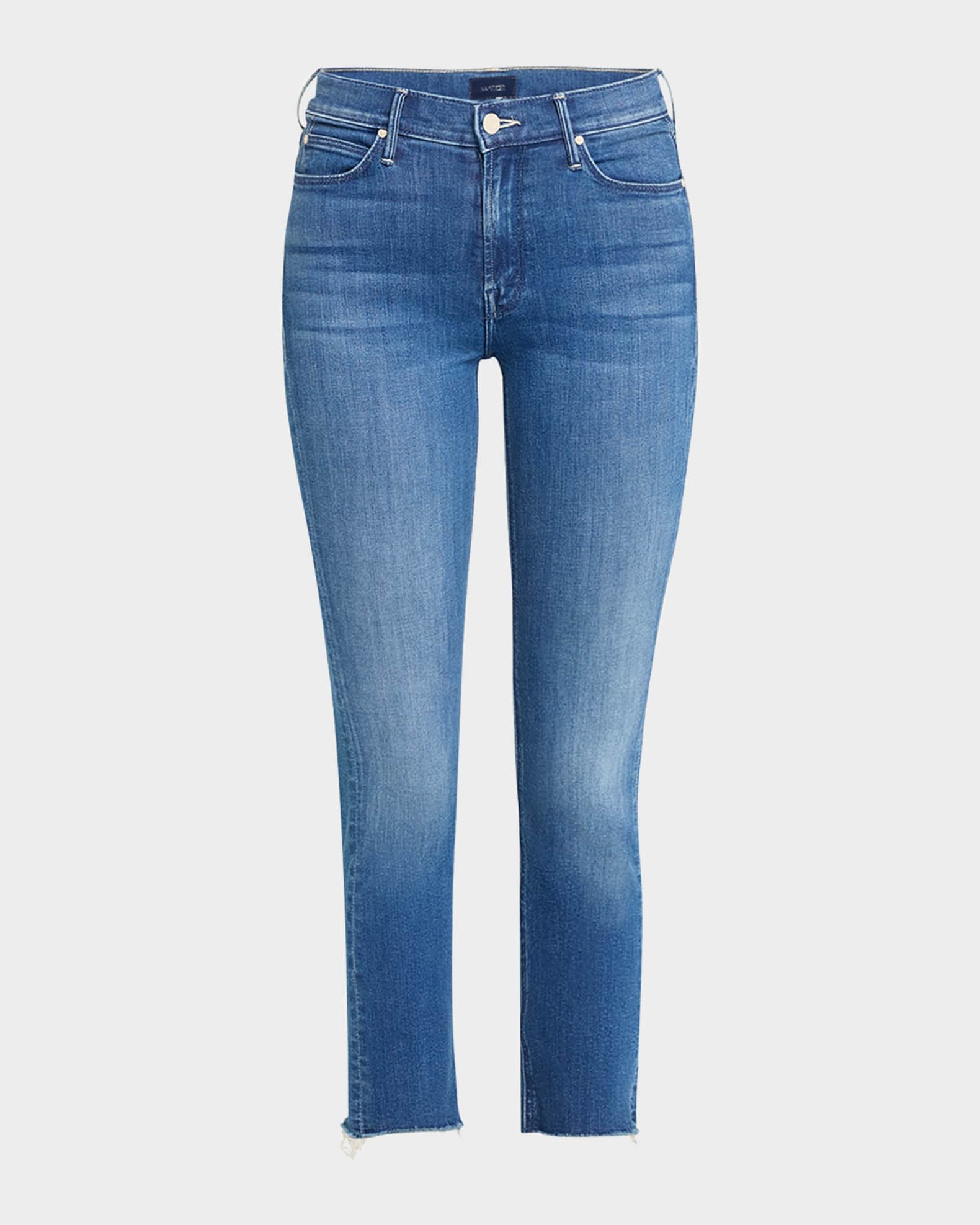 The Mid-Rise Dazzler Ankle Fray Jeans 0