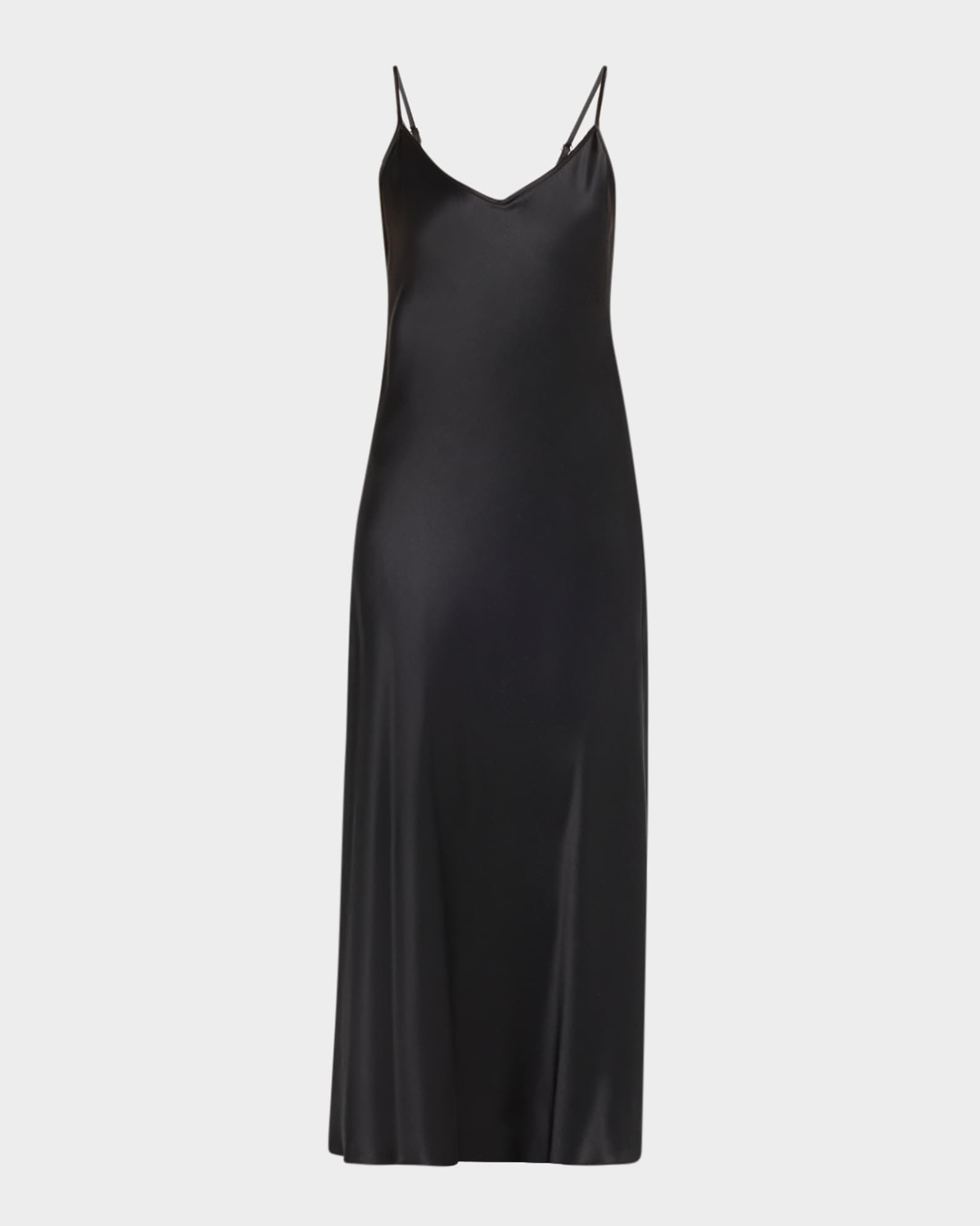 Long Silk Satin Nightgown 0