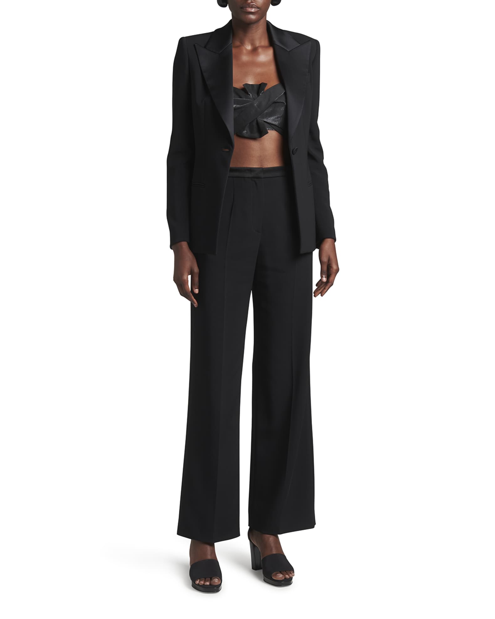 Giorgio Armani Silk Slim-Leg Pants | Saks Fifth Avenue