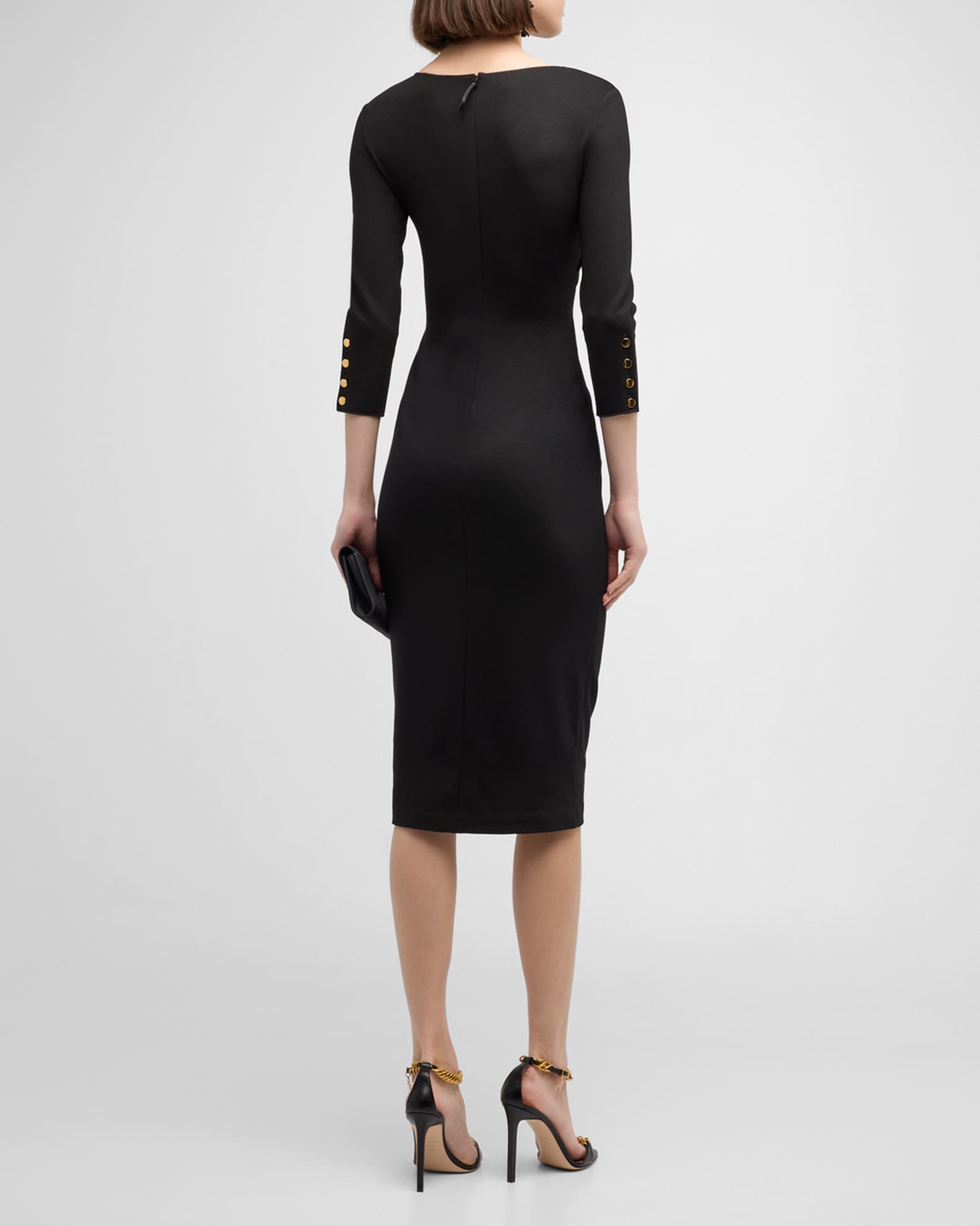 Giorgio Armani Women's Jersey Asymmetric Cut-Out Dress - Nero - Size 10