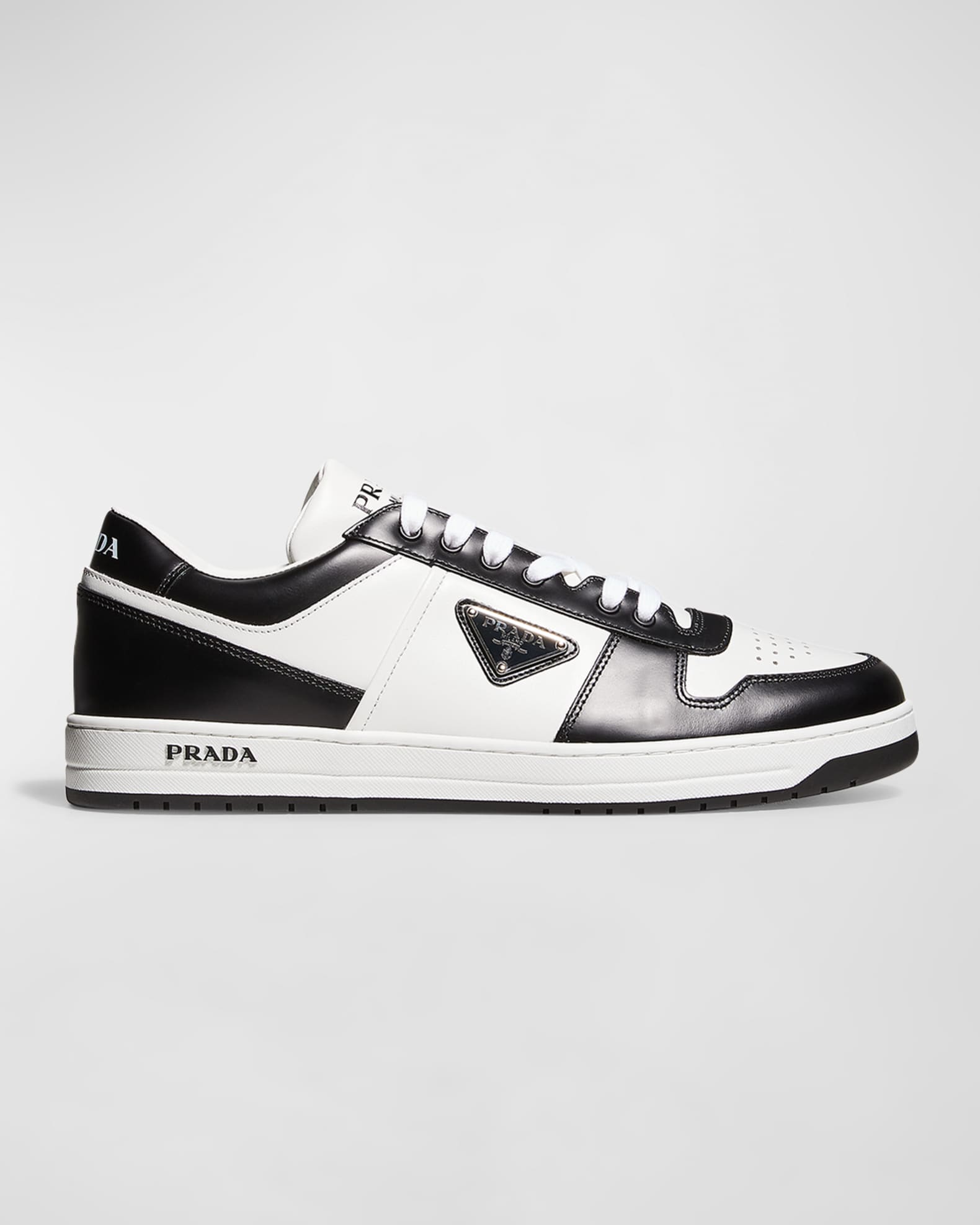 Men's Downtown Logo Leather Low-Top Sneakers  0