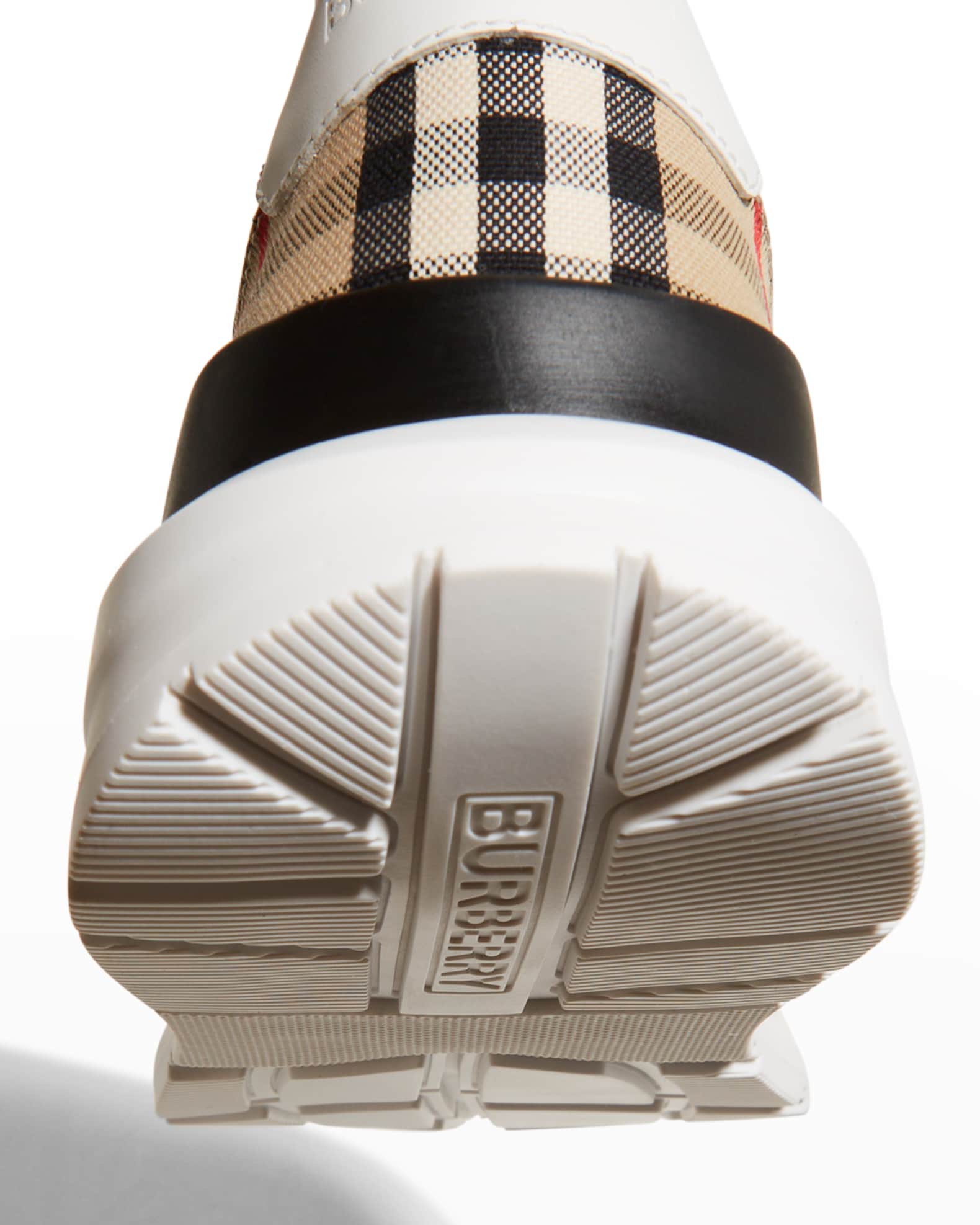 Burberry women's regis vintage check platform sneakers 2025