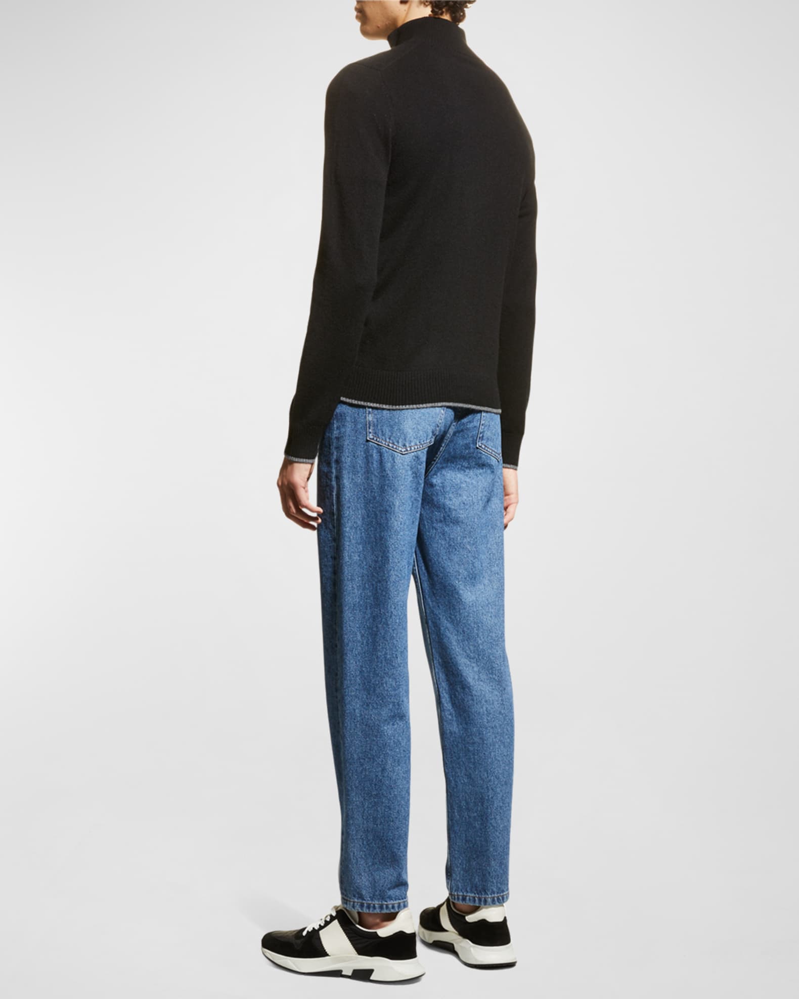 Nomad 1942 Men's Broadway Cashmere Quarter-Zip Sweater | Neiman Marcus