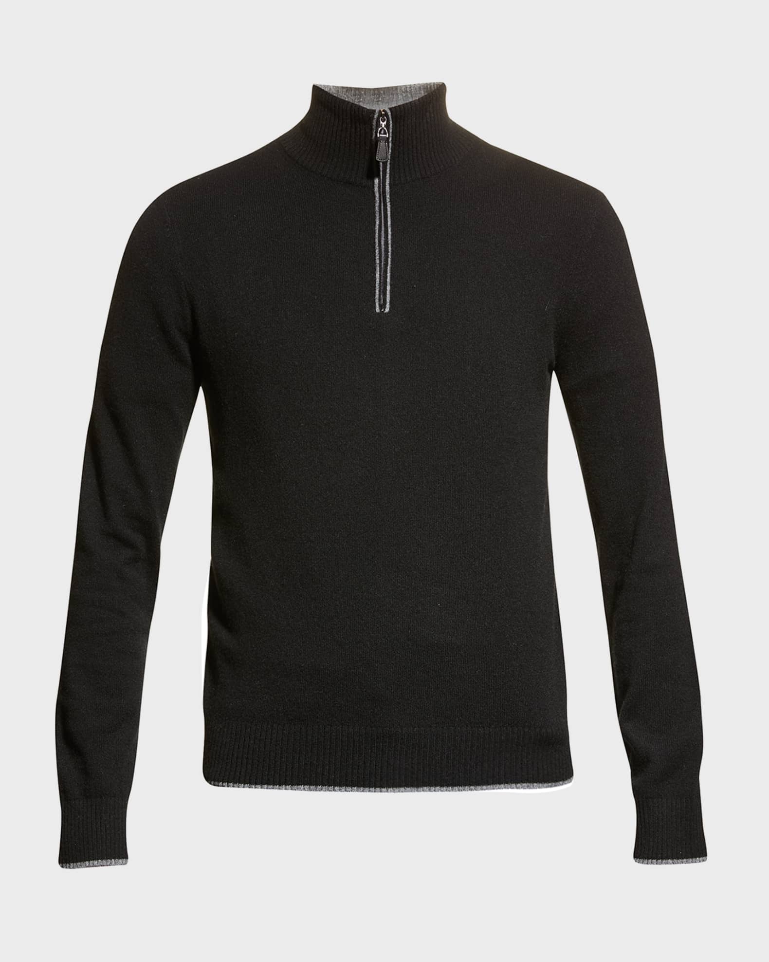 Nomad 1942 Men's Broadway Cashmere Quarter-Zip Sweater | Neiman Marcus