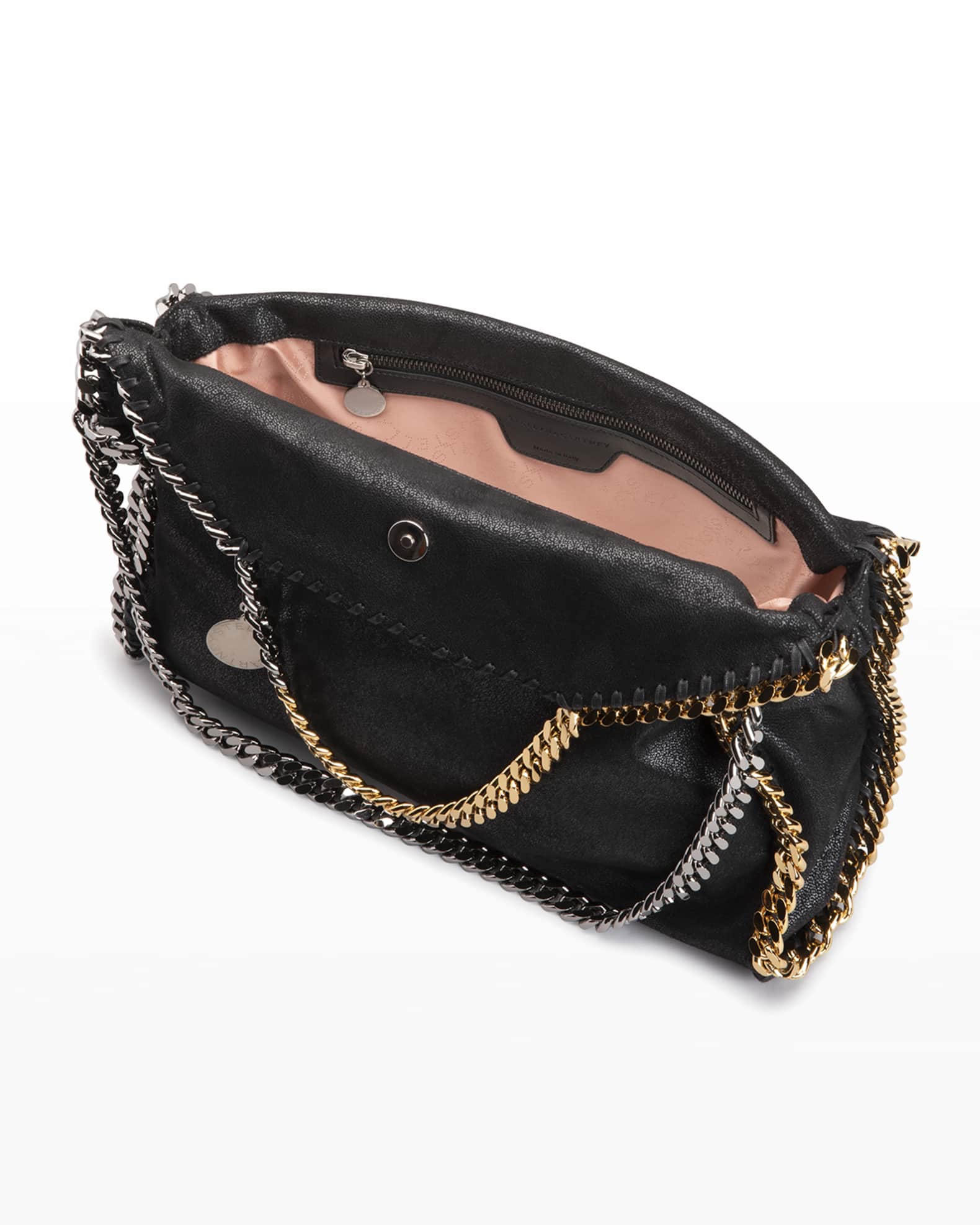 Stella McCartney Mix Galvanic 3-Chain Shimmer Tote Bag | Neiman Marcus