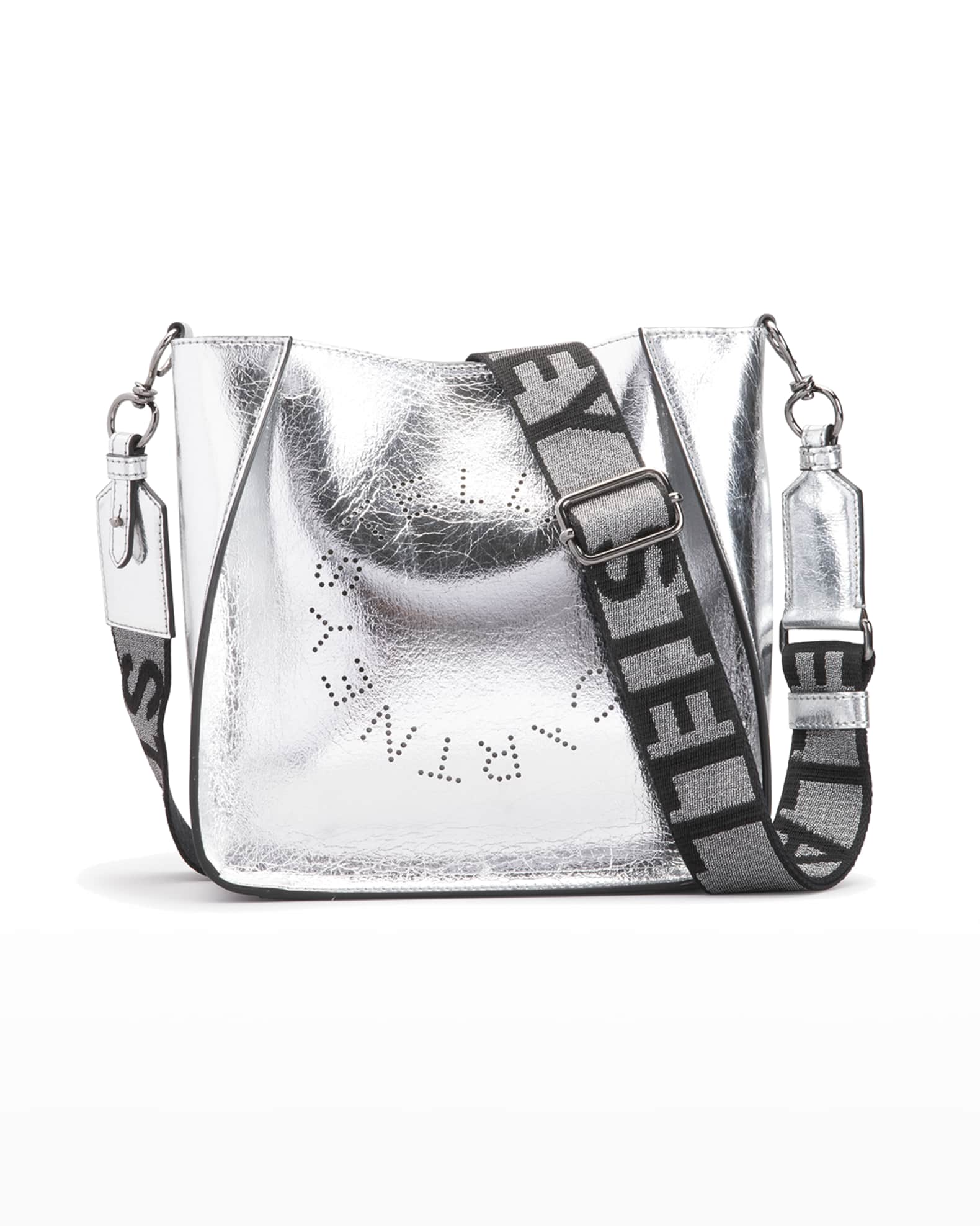 Silver metallic crossbody bag clearance