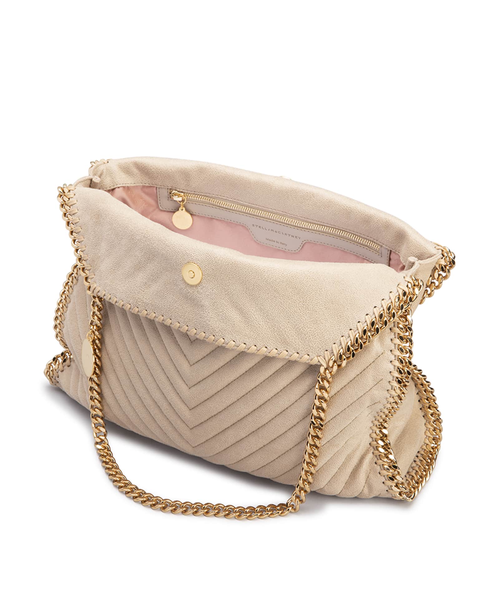 Stella McCartney Small Eco Shaggy Deer Quilted Tote Bag | Neiman Marcus
