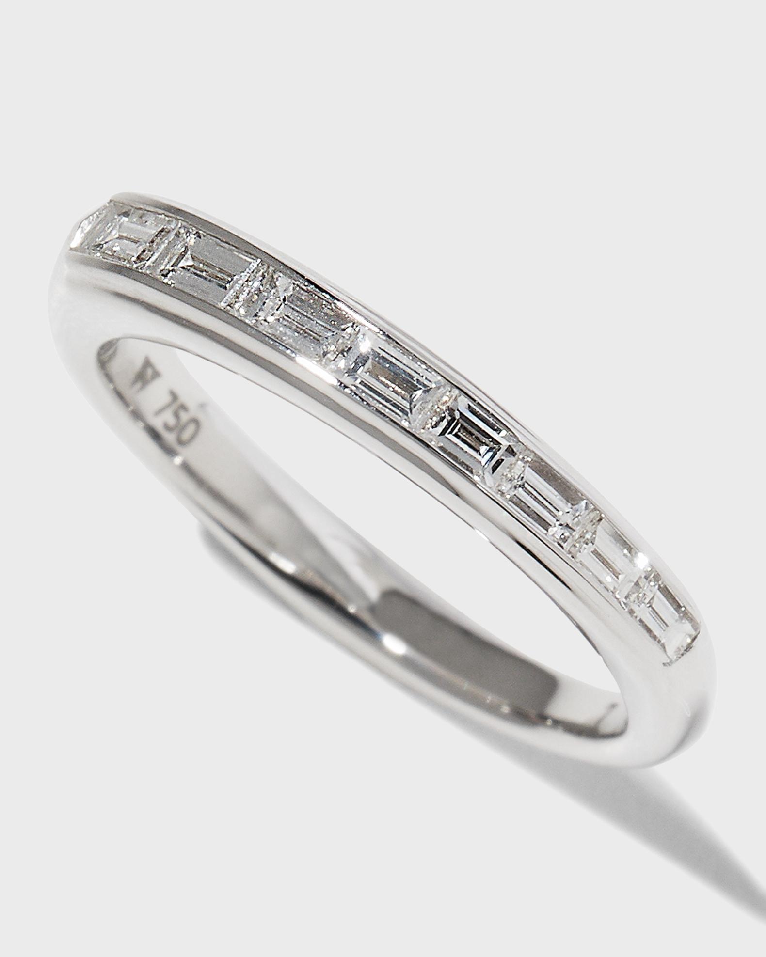 Stephen Webster Baguette Stack Ring with Diamonds and White Gold ...