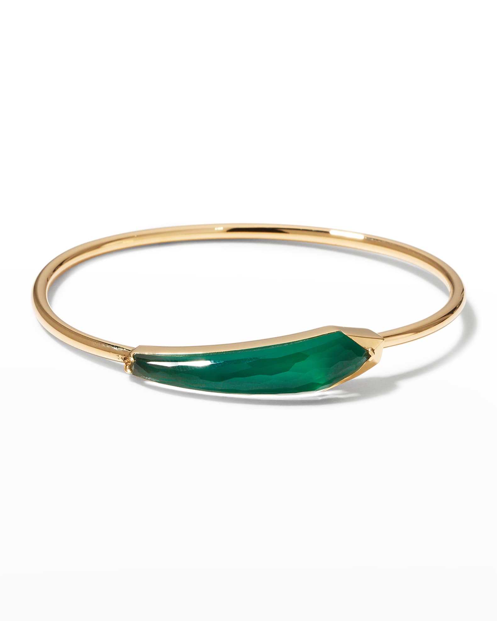 Flexi Bracelet Set with Green Agate Clear Quartz 0