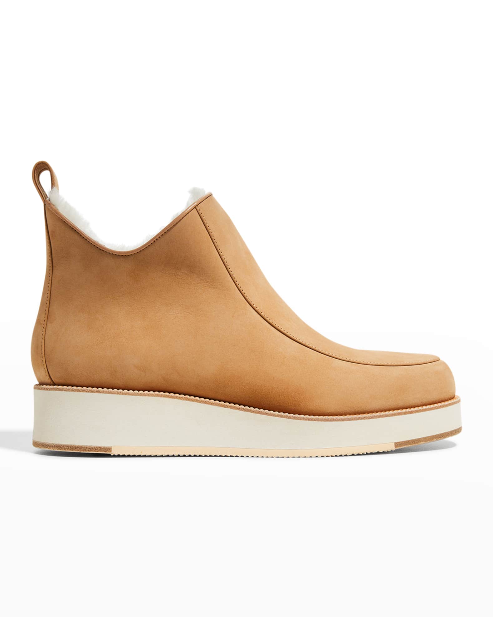 Gabriela Hearst Harry Suede Shearling Boots | Neiman Marcus