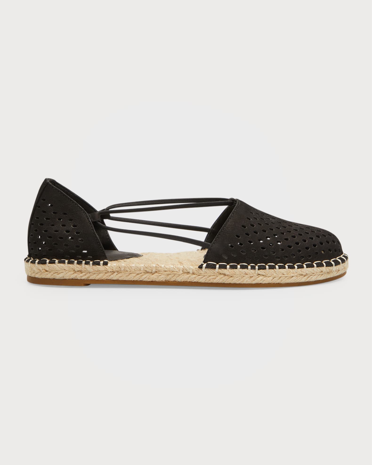 Eileen Fisher Lee Perforated Suede Flat Espadrilles | Neiman Marcus