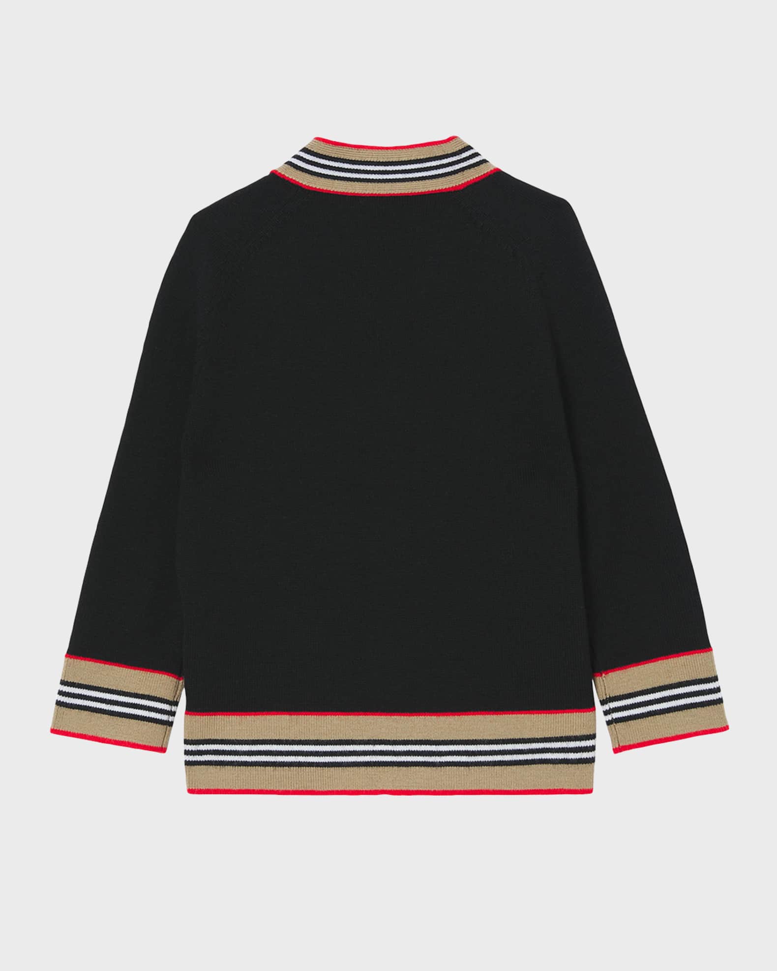 キッズ用トップス Burberry 'Graham' cardigan Boy's Graham Cardigans With Striped Trim | Neiman Marcus