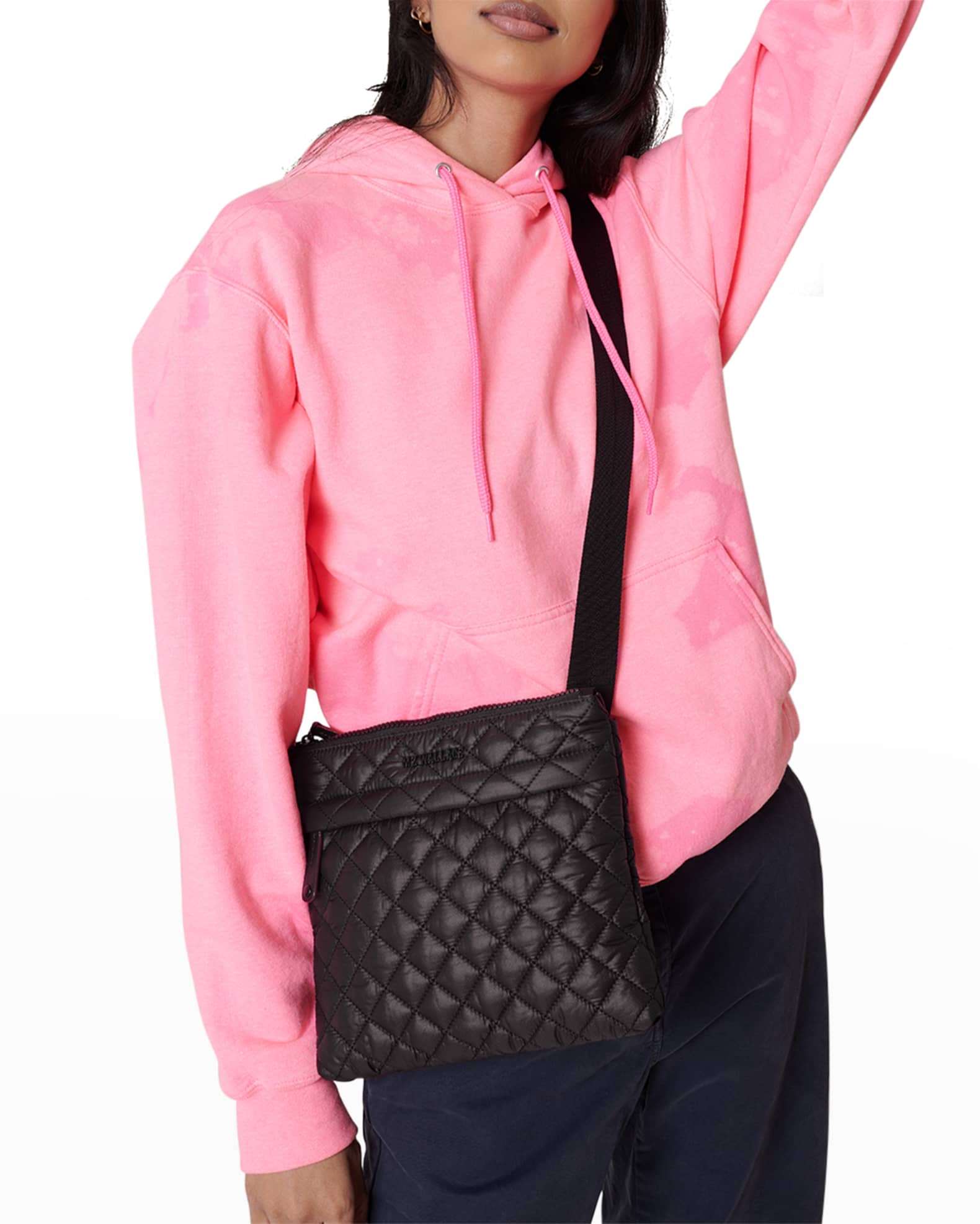 Metro Quilted Flat Crossbody Bag Neiman Marcus