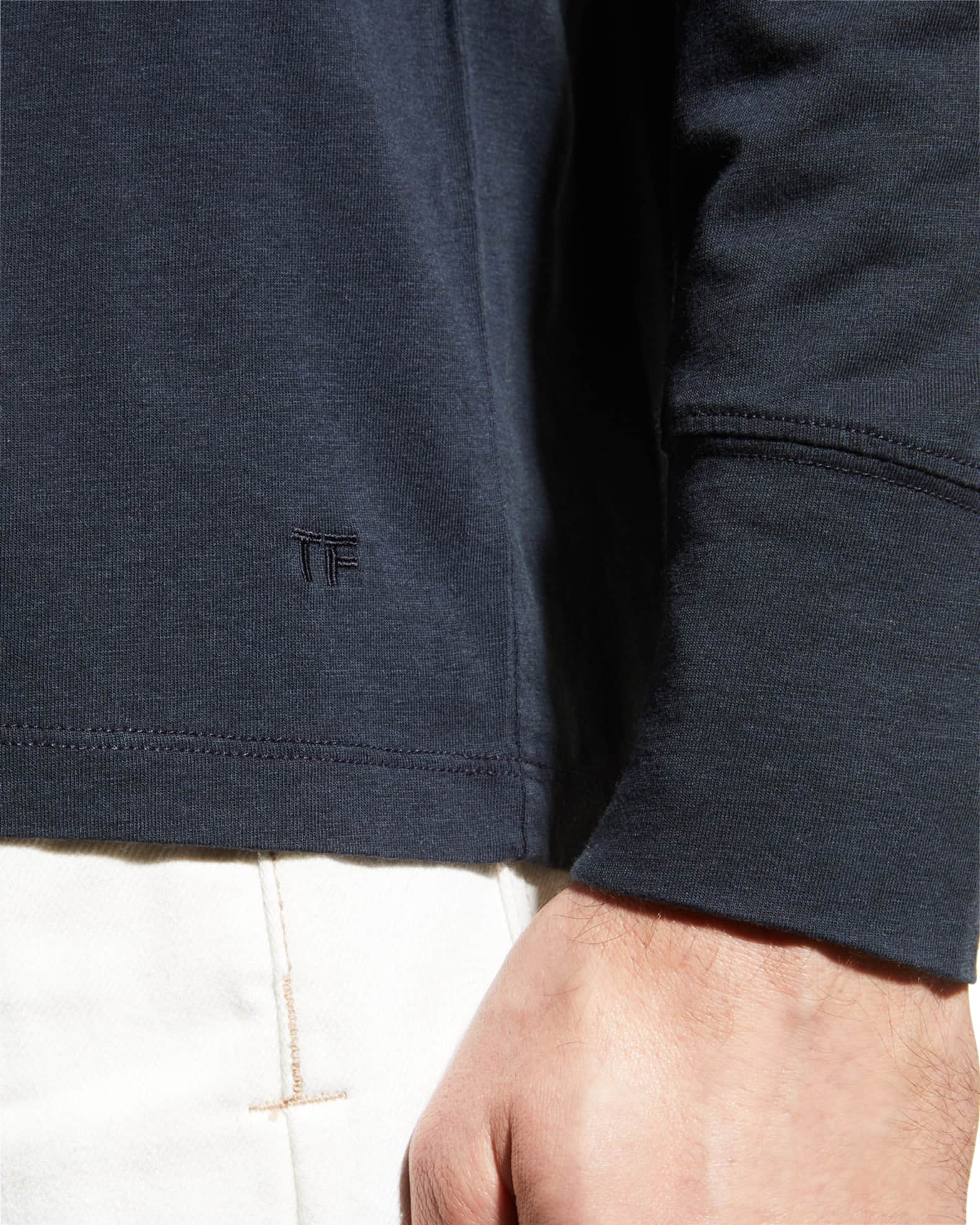 TOM FORD Men's Long-Sleeve Solid T-Shirt | Neiman Marcus
