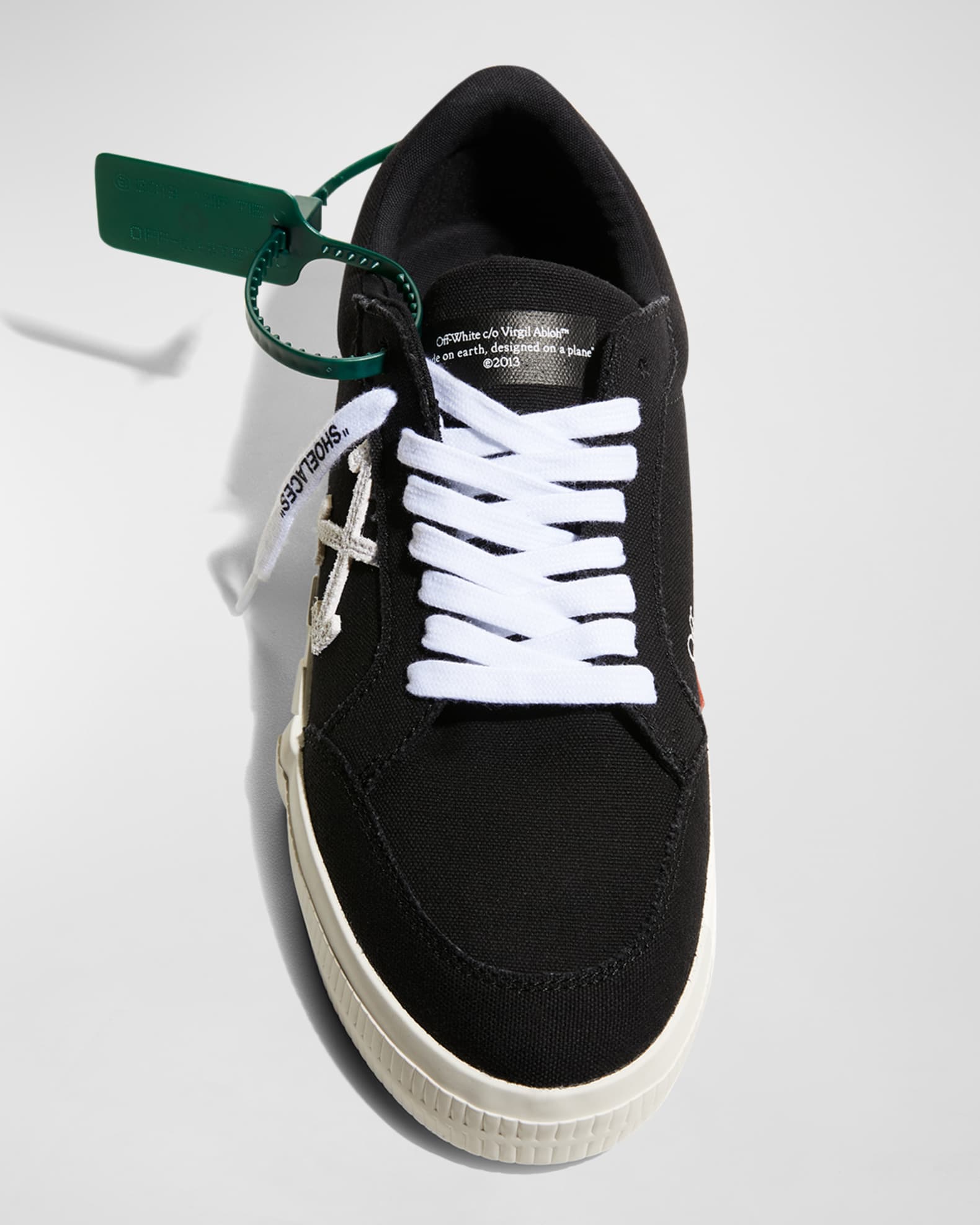 Off-White Men's Canvas Low-Top Vulcanized Diagonal Sneakers | Neiman Marcus