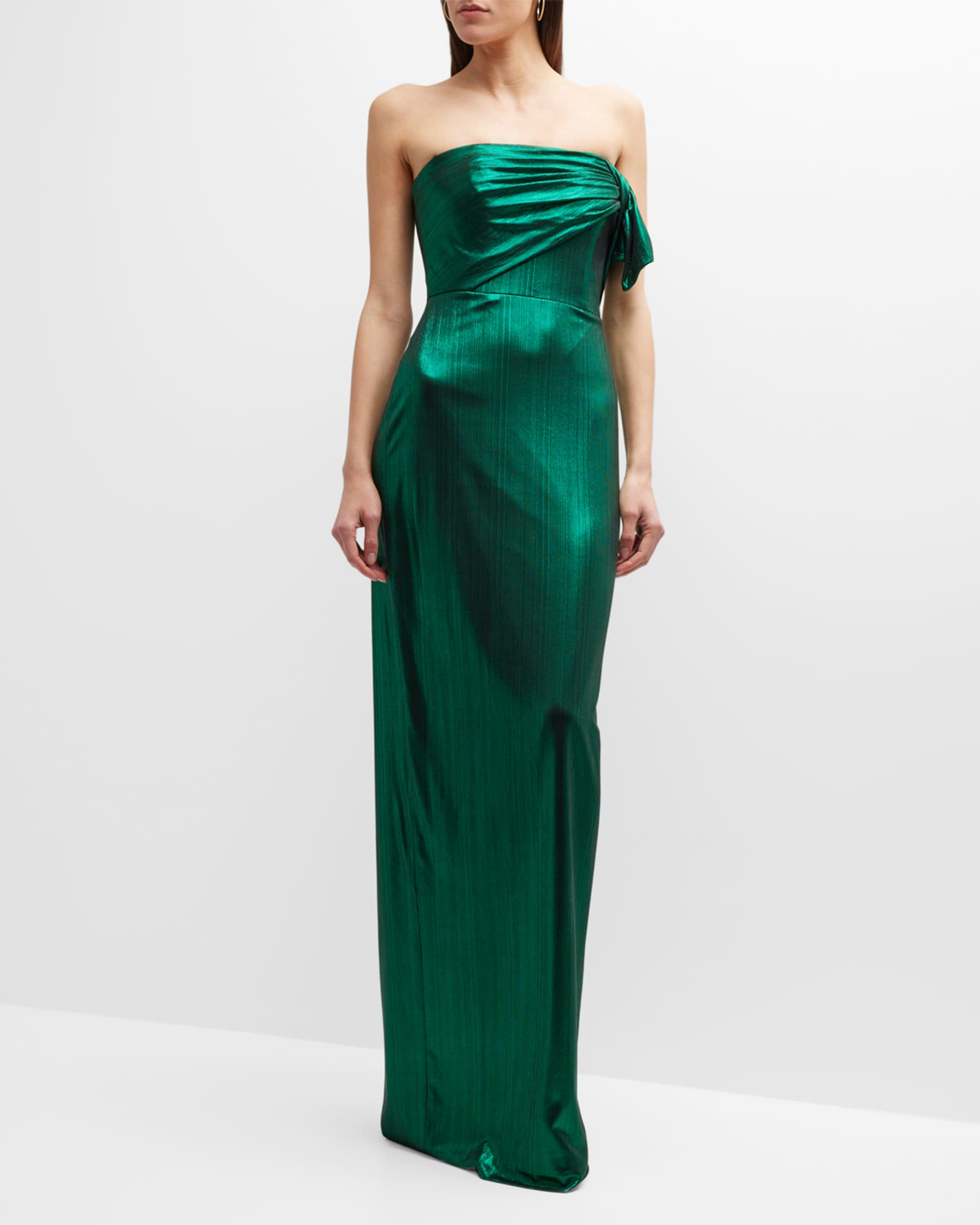 Black Halo Divina Strapless Column Gown | Neiman Marcus