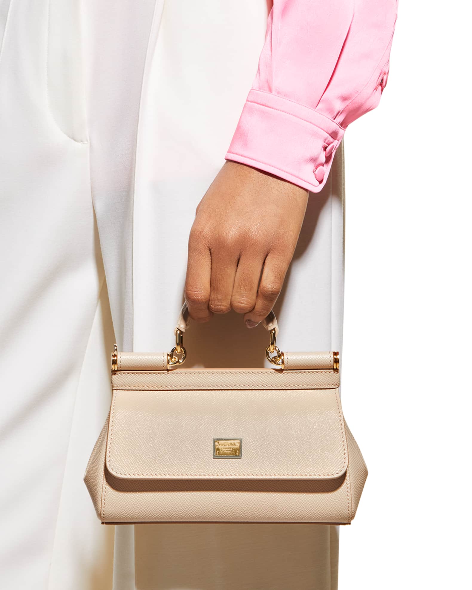 Dolce&Gabbana Sicily Small Leather TopHandle Bag Neiman Marcus