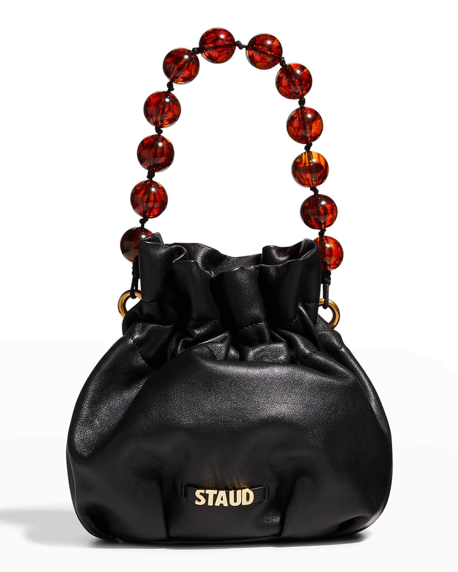 Staud Grace Beaded TopHandle Bucket Bag Neiman Marcus