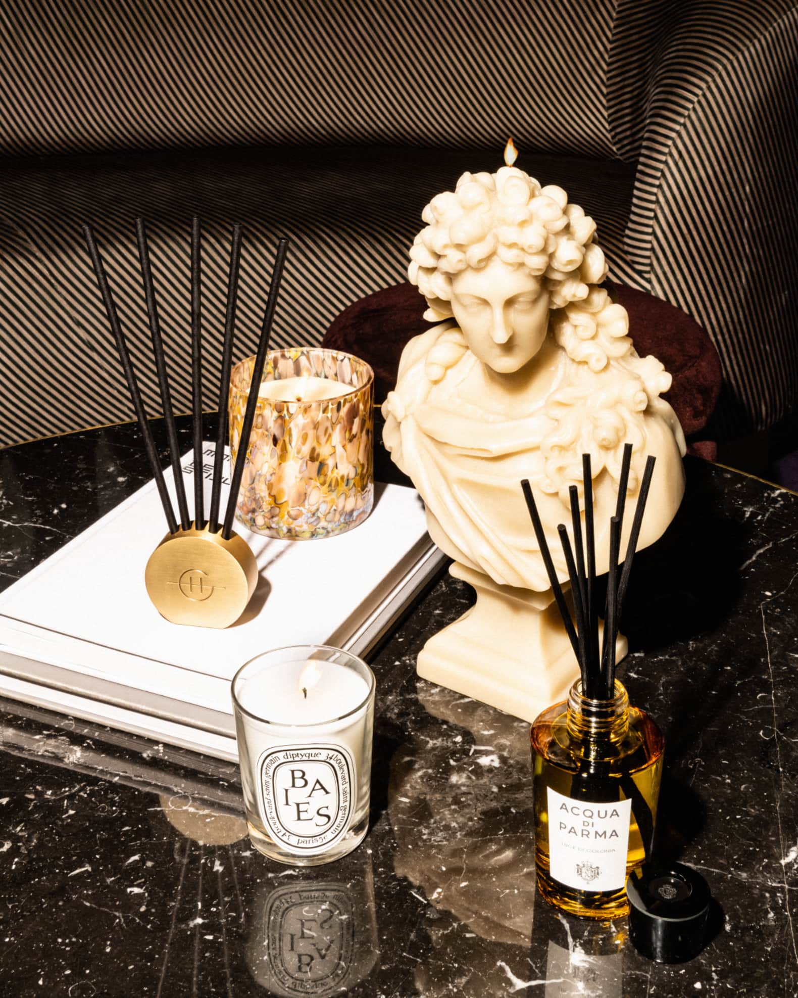 Louis XIV Bust Candle, Stone 1