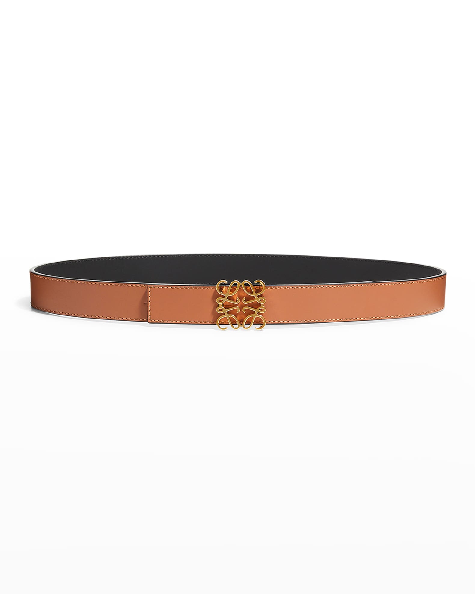 Loewe Reversible Anagram Leather Belt | Neiman Marcus