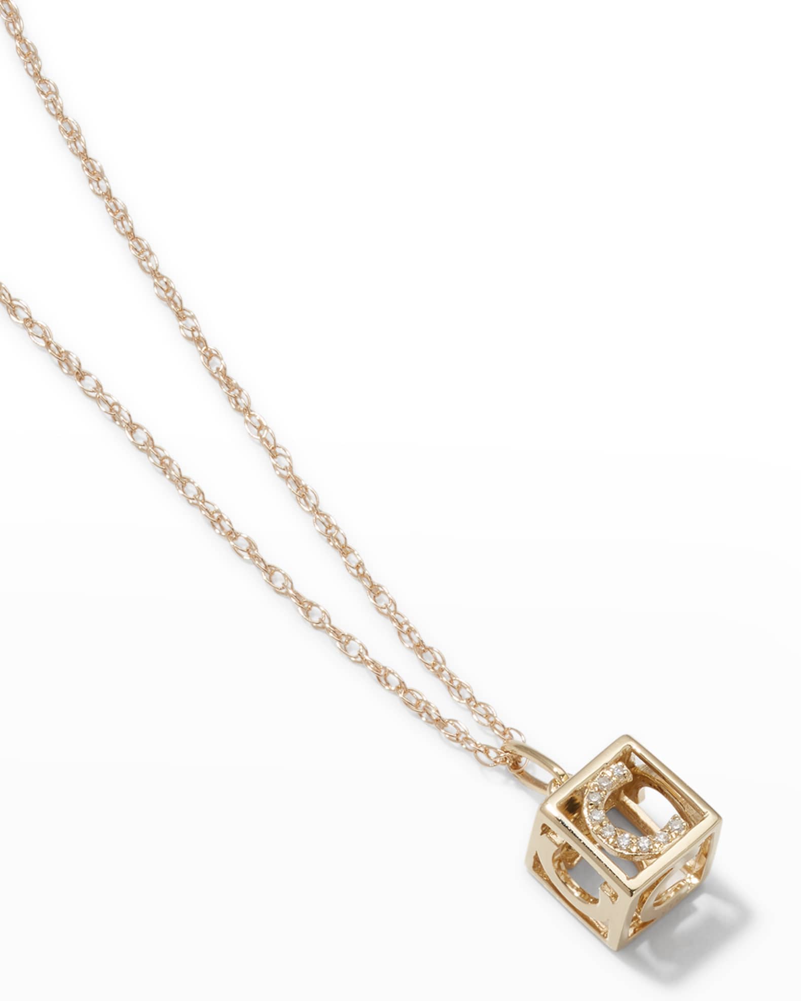 Stone and Strand Diamond Baby Block Necklace P Women s Necklaces Diamond Necklaces