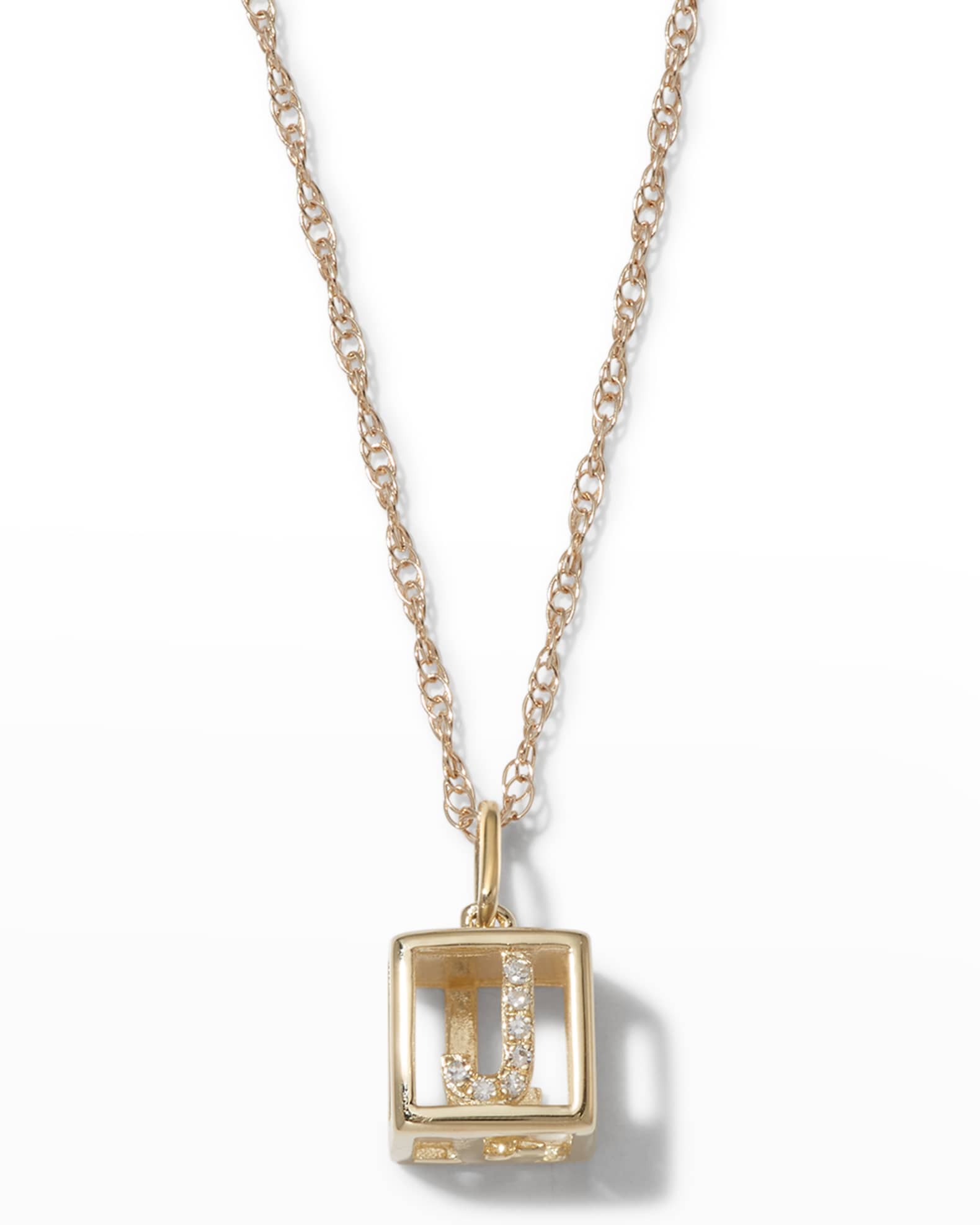 Diamond Baby Block Necklace 0