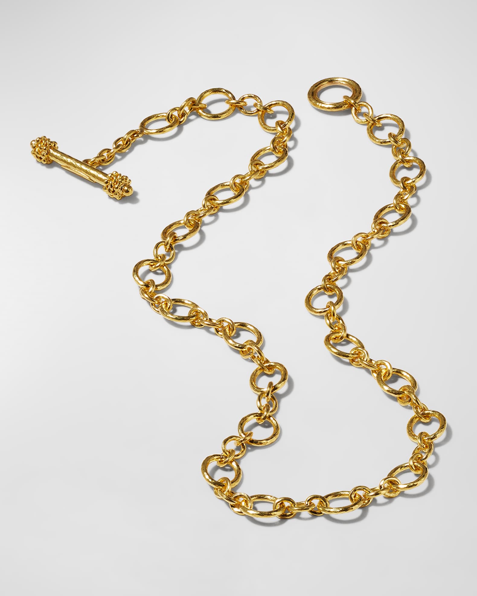 Elizabeth Locke Riviera Gold 19k Link Necklace, 17"L Neiman Marcus