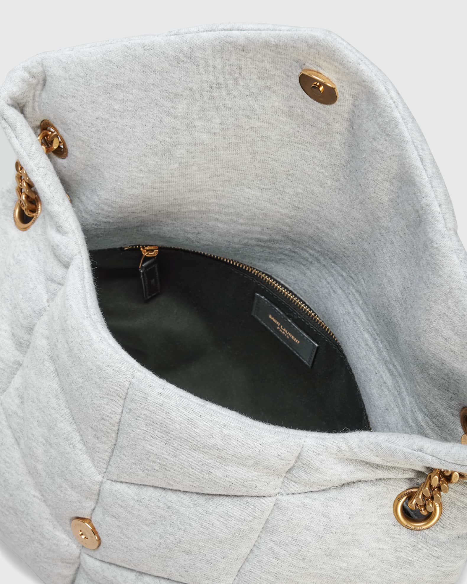 Saint Laurent YSL Medium Puffer Jersey Shoulder Bag | Neiman Marcus