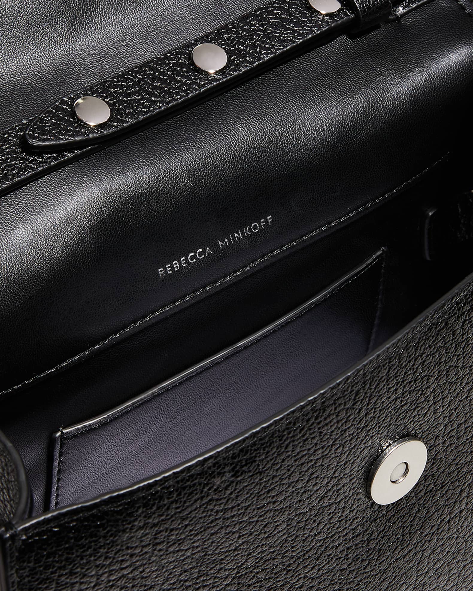 Rebecca Minkoff Lou Flap Leather Top-Handle Crossbody Bag | Neiman Marcus