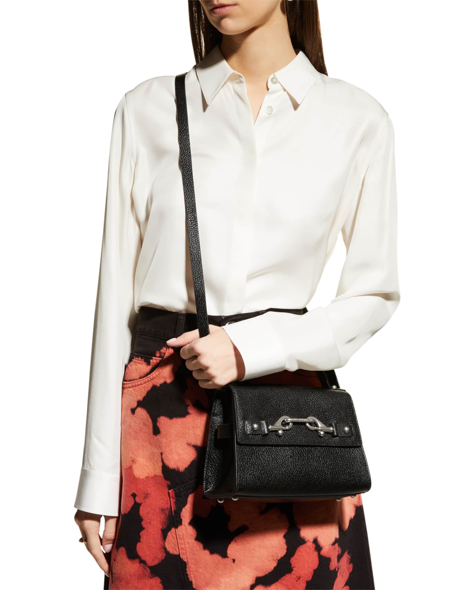 Rebecca Minkoff Lou Flap Leather TopHandle Crossbody Bag Neiman Marcus