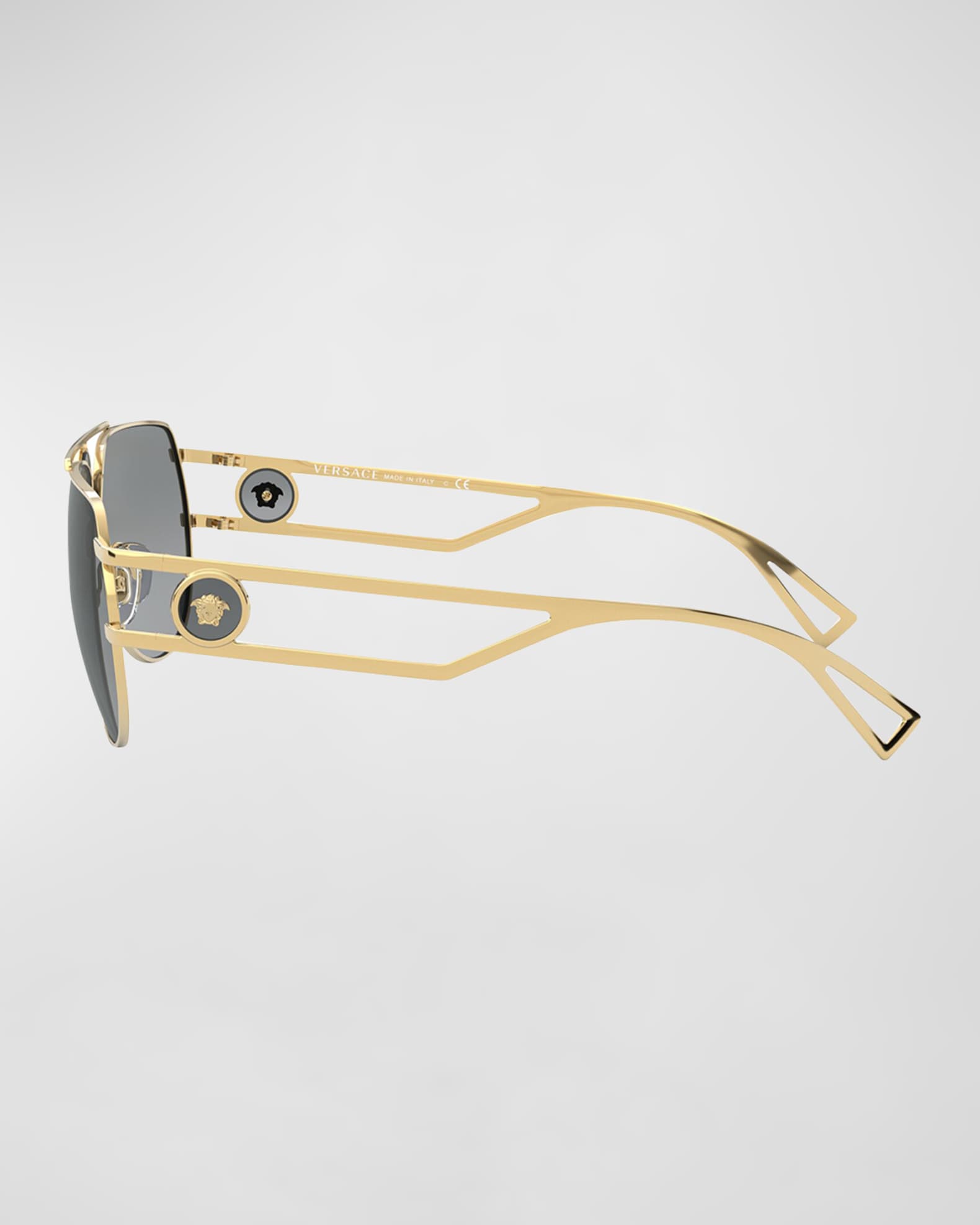 Medusa Cutout Metal Aviator Sunglasses 1