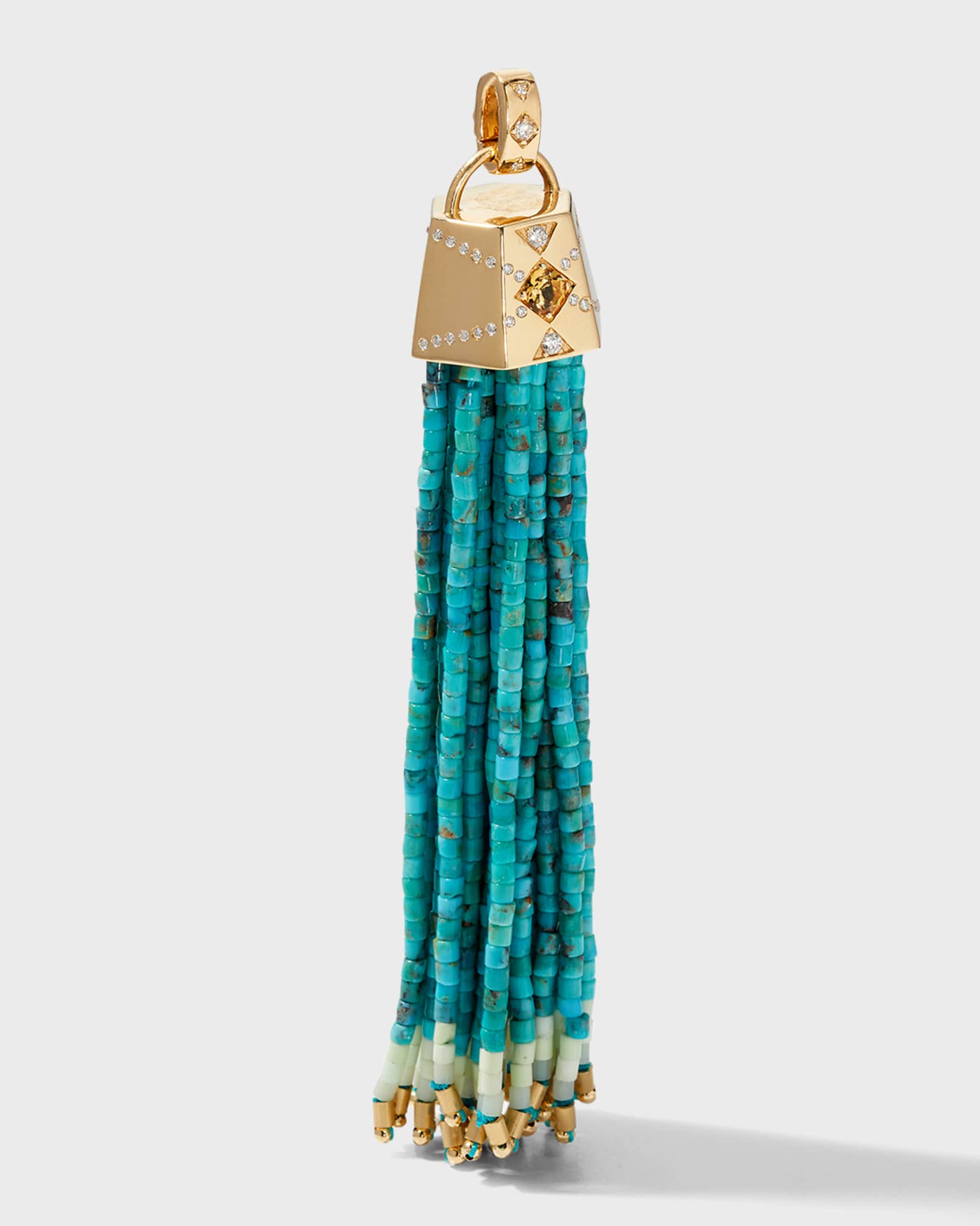 Turqoise and Citrine Tassel 0