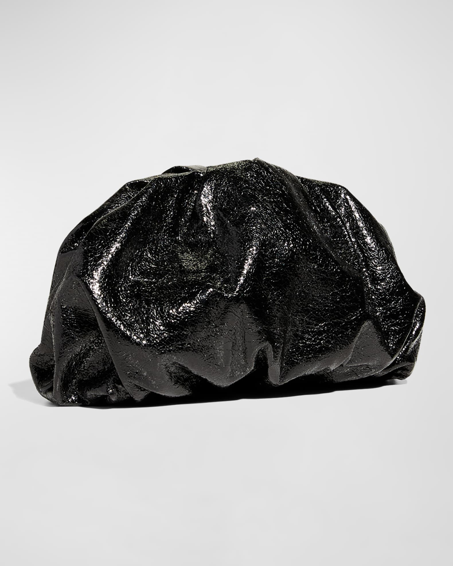 Rebecca Minkoff Ruched Zip Faux-Leather Clutch Bag | Neiman Marcus
